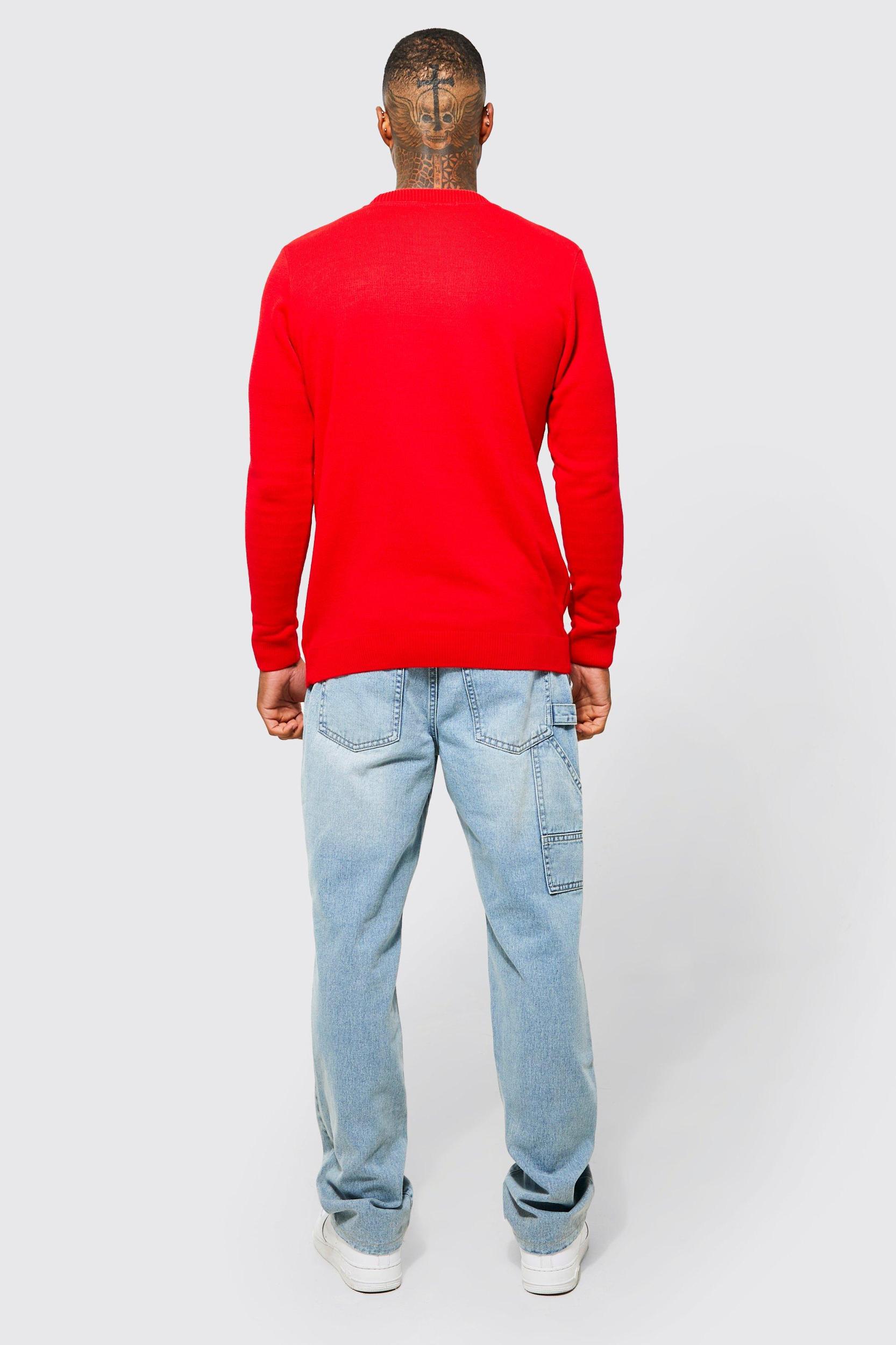 Xmas Bod Christmas Sweater | boohooMAN USA Product Image