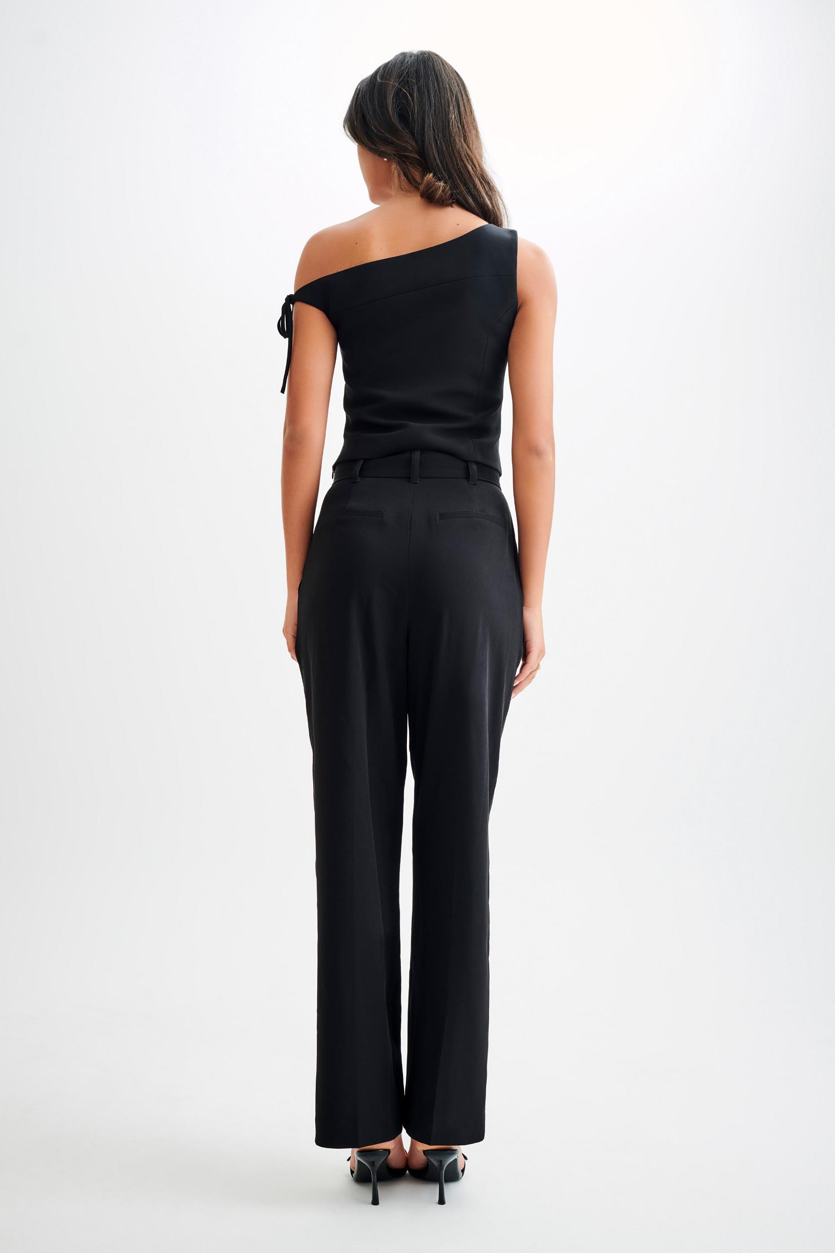 Ramsey Suiting Off Shoulder Top - Black Product Image