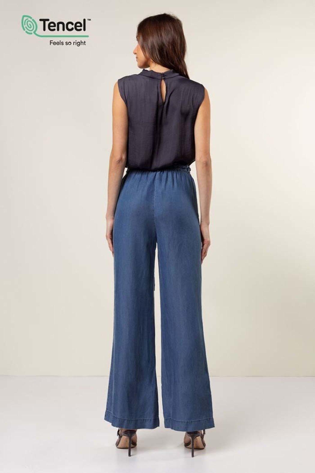 Frill Tie Waist Wide Leg Pants Product Image