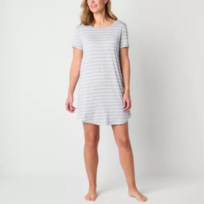 Liz Claiborne Cool and Calm Womens Crew Neck Short Sleeve Nightshirt Product Image