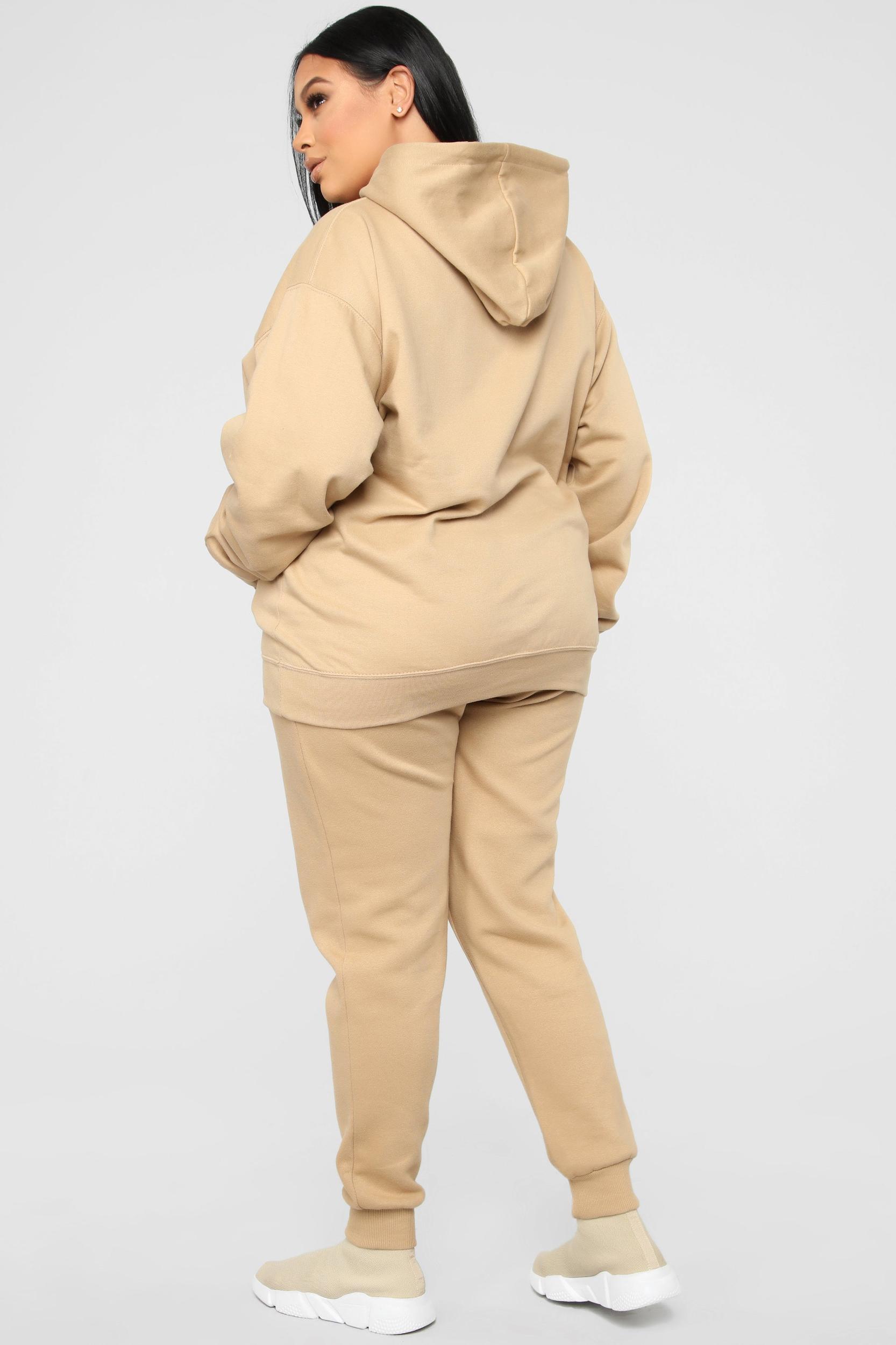 Stole Your Boyfriend's Oversized Hoodie - Nude Product Image