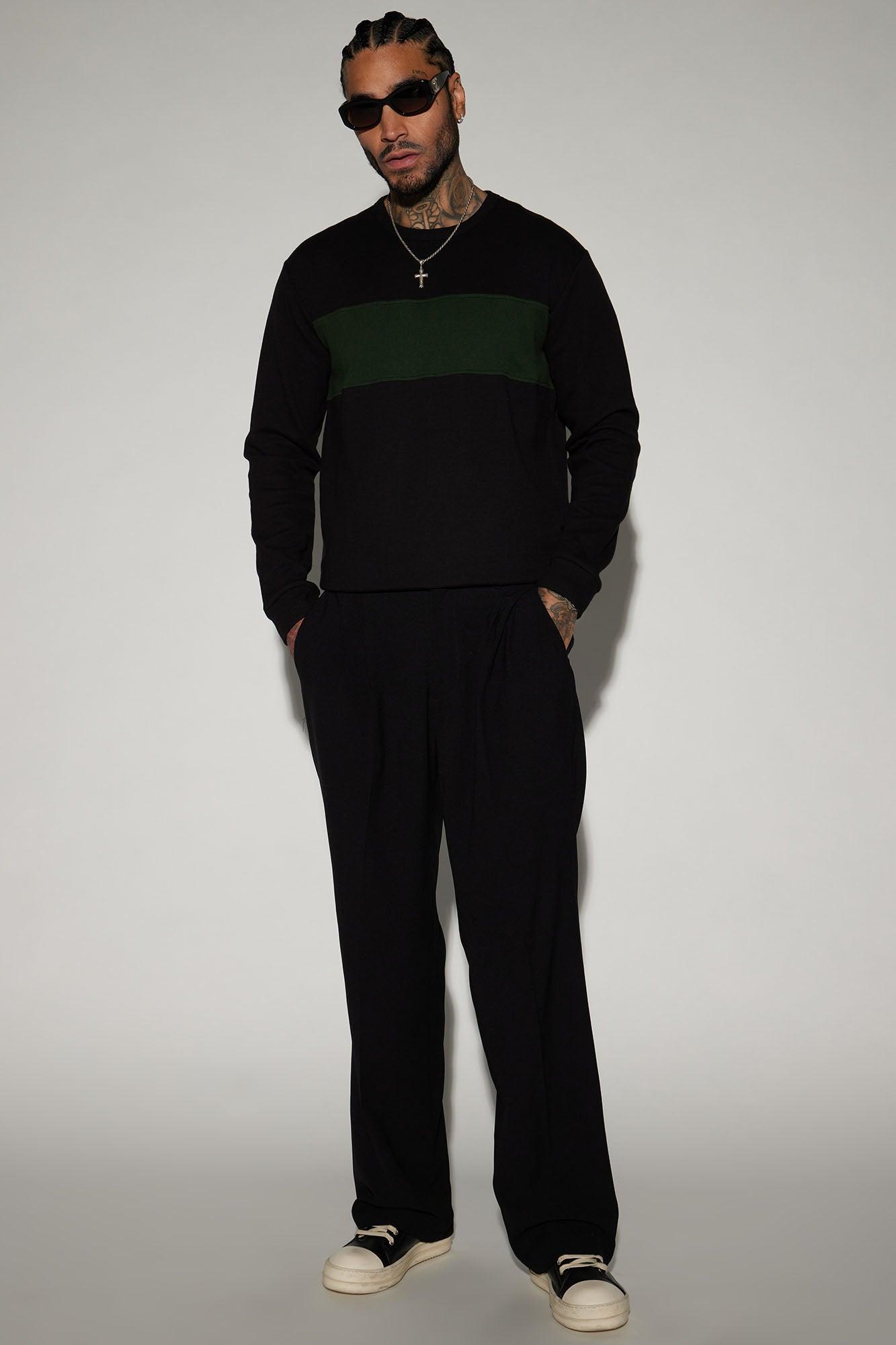 Follow Up Long Sleeve Tee - Black Product Image