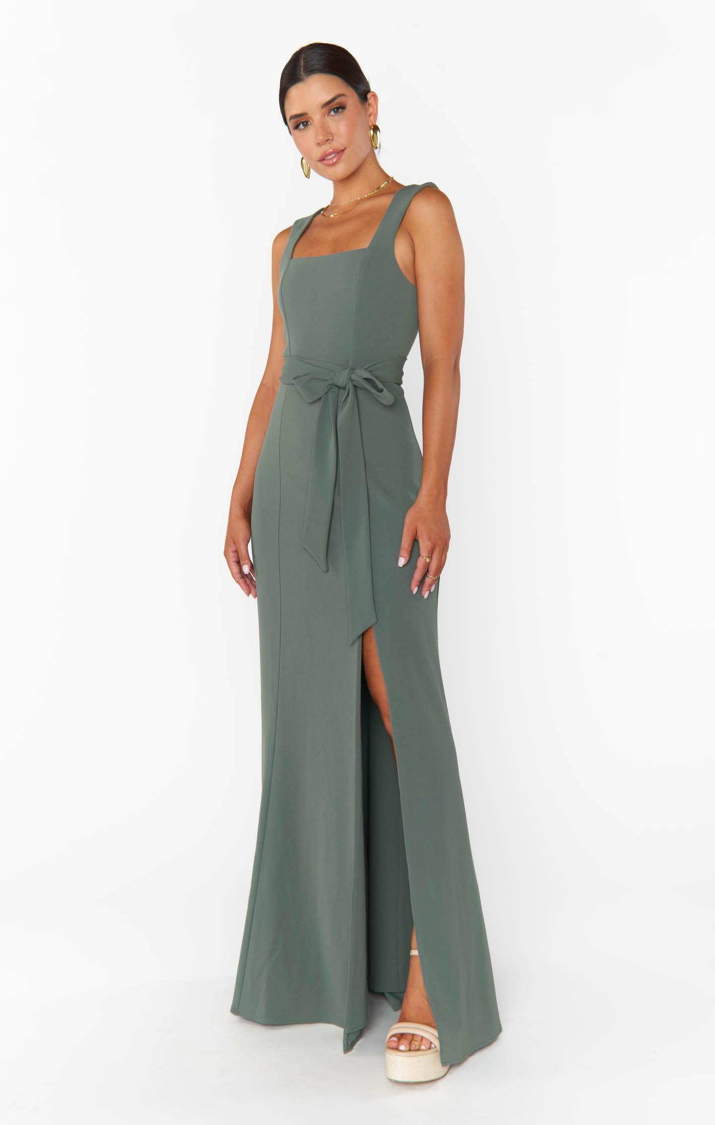 Paris Gown ~ Deep Sage Stretch Product Image
