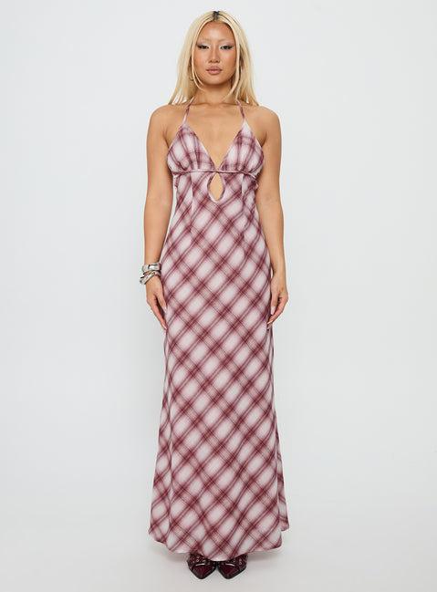 Momentous Backless Halter Maxi Dress Multi Product Image