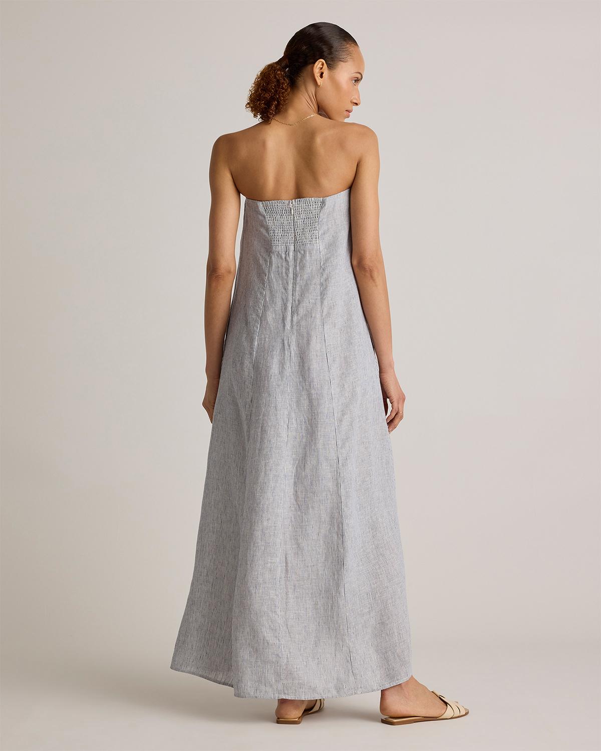 Quince | Women's 100% European Linen Strapless Maxi Dress Size XL Product Image