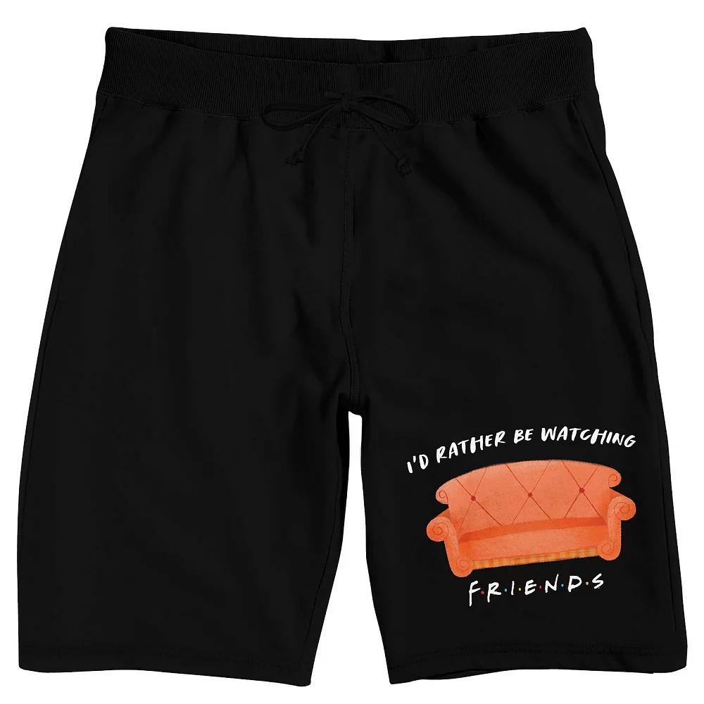Men's Friends TV Show Sleep Shorts, Size: XXL, Black Product Image