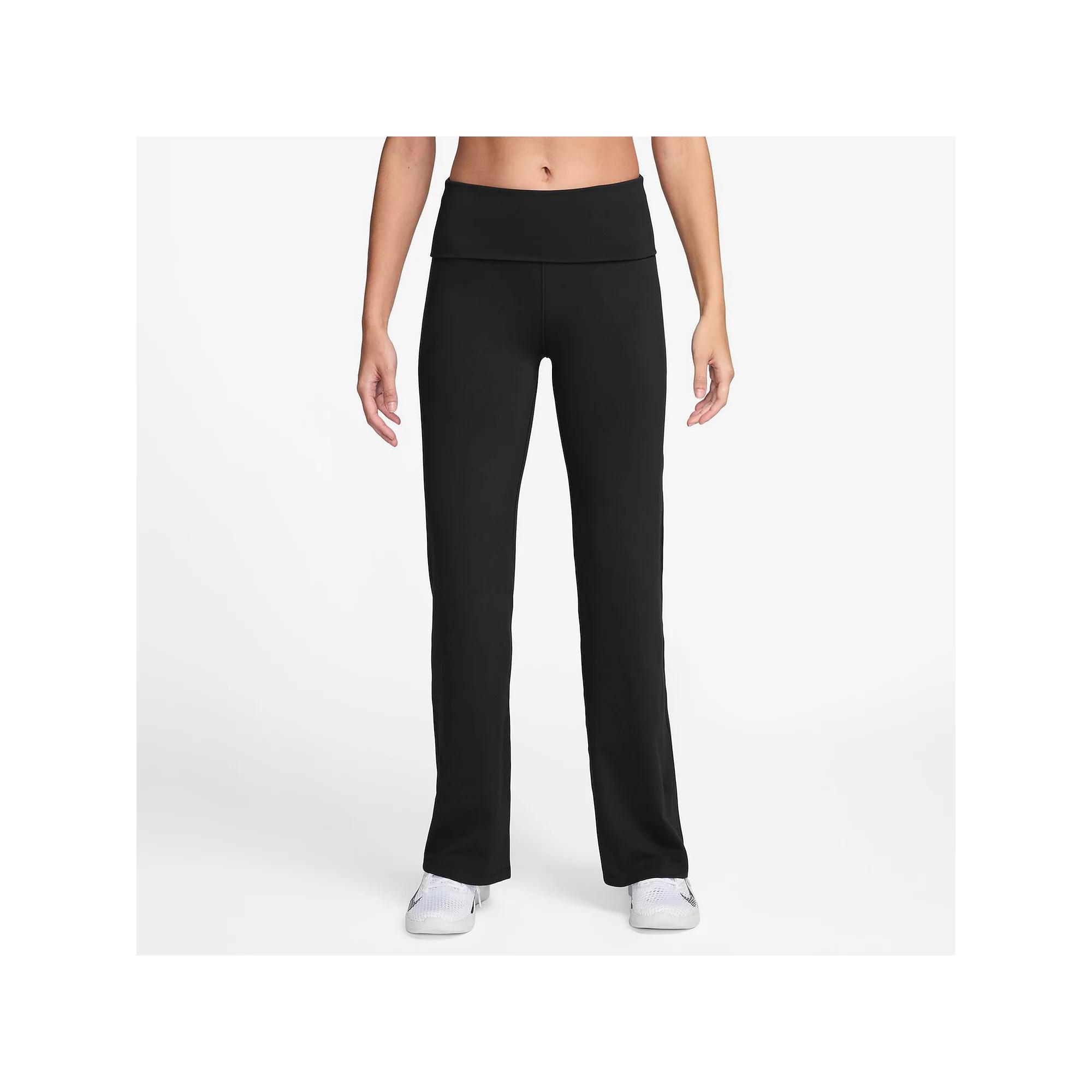 Nike Womens One Dri-FIT High-Waisted Fold-Over Pants | FV7848-010 Product Image