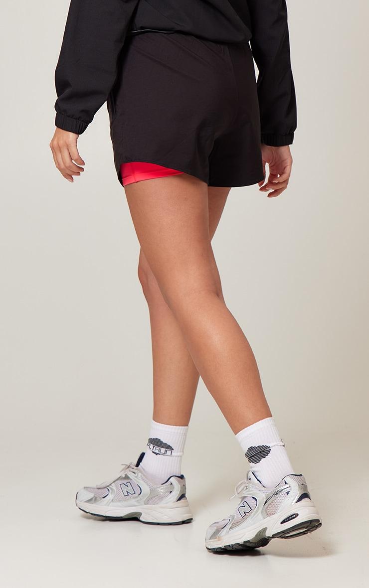PLT Run Black Pocket Detail Underlayer Shell Runner Shorts Product Image