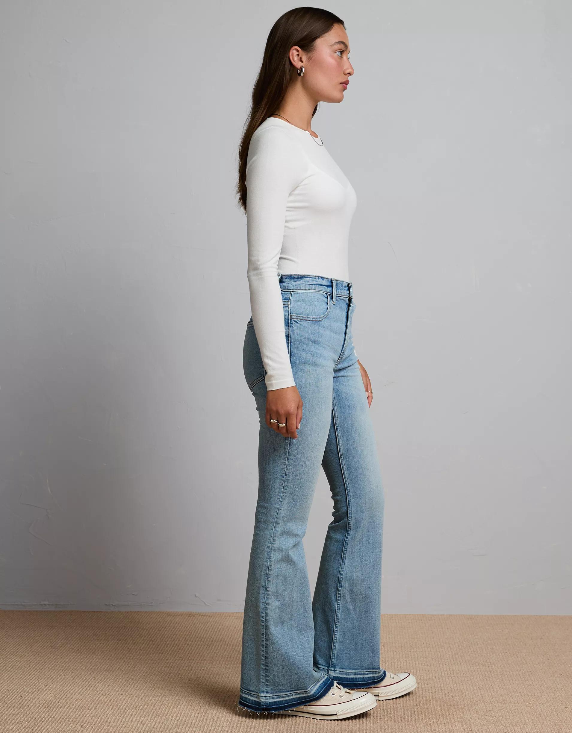 AE77 Premium High-Waisted Flare Jean Product Image