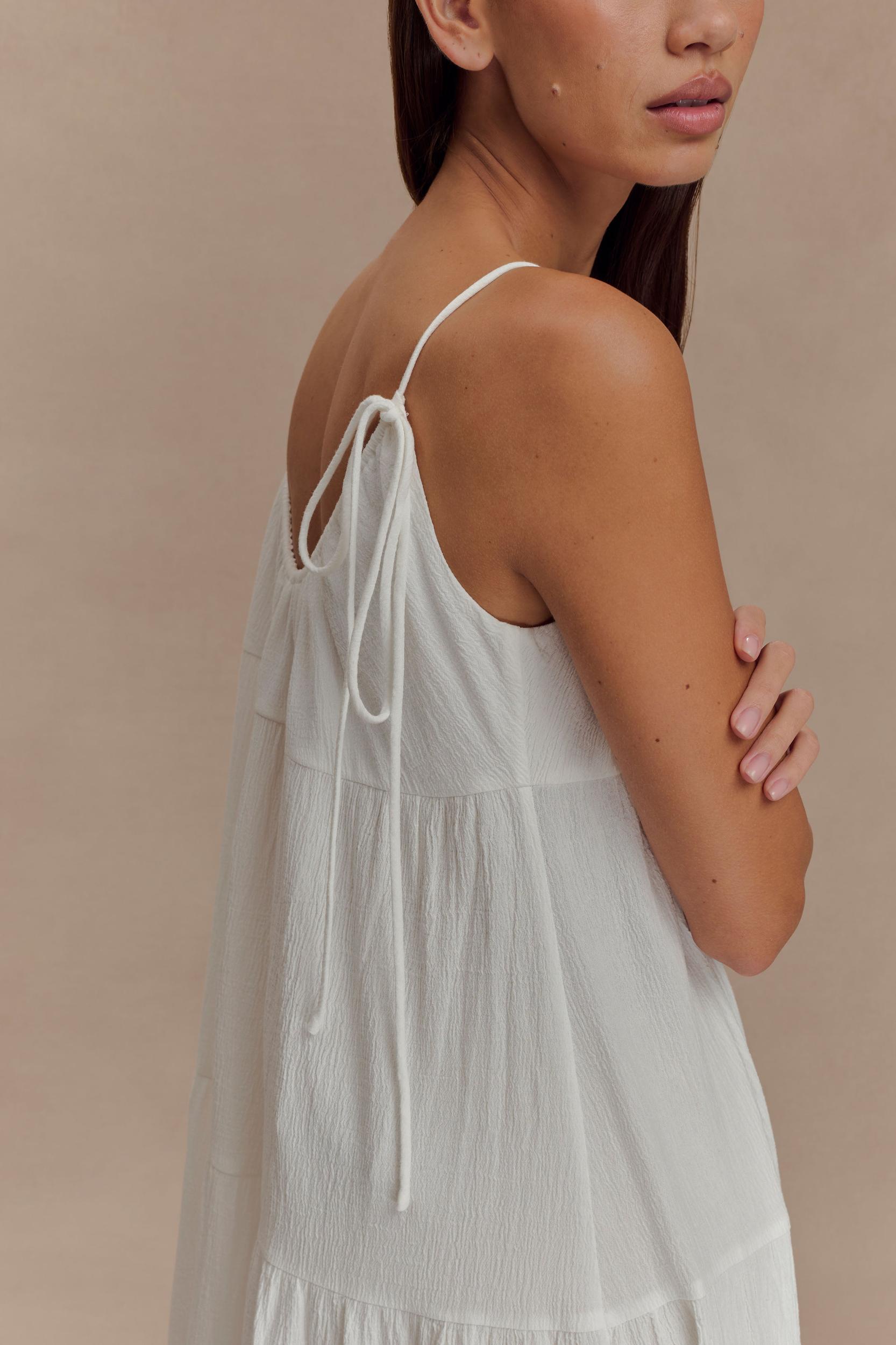 Lenny Front Tie Top - White Product Image