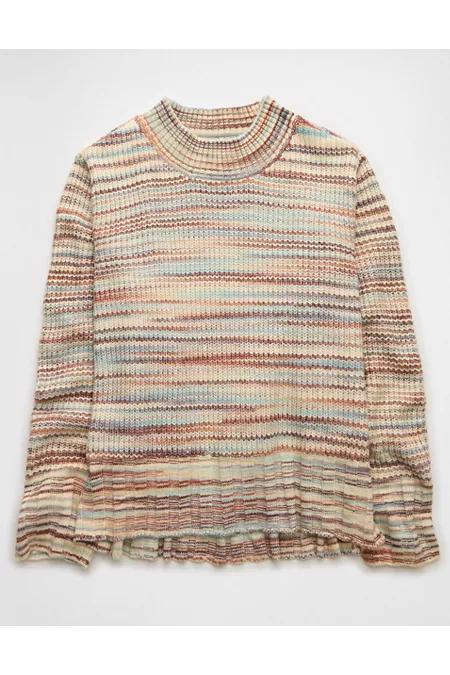 AE Oversized Faux Mohair Wide Cuff Sweater Product Image