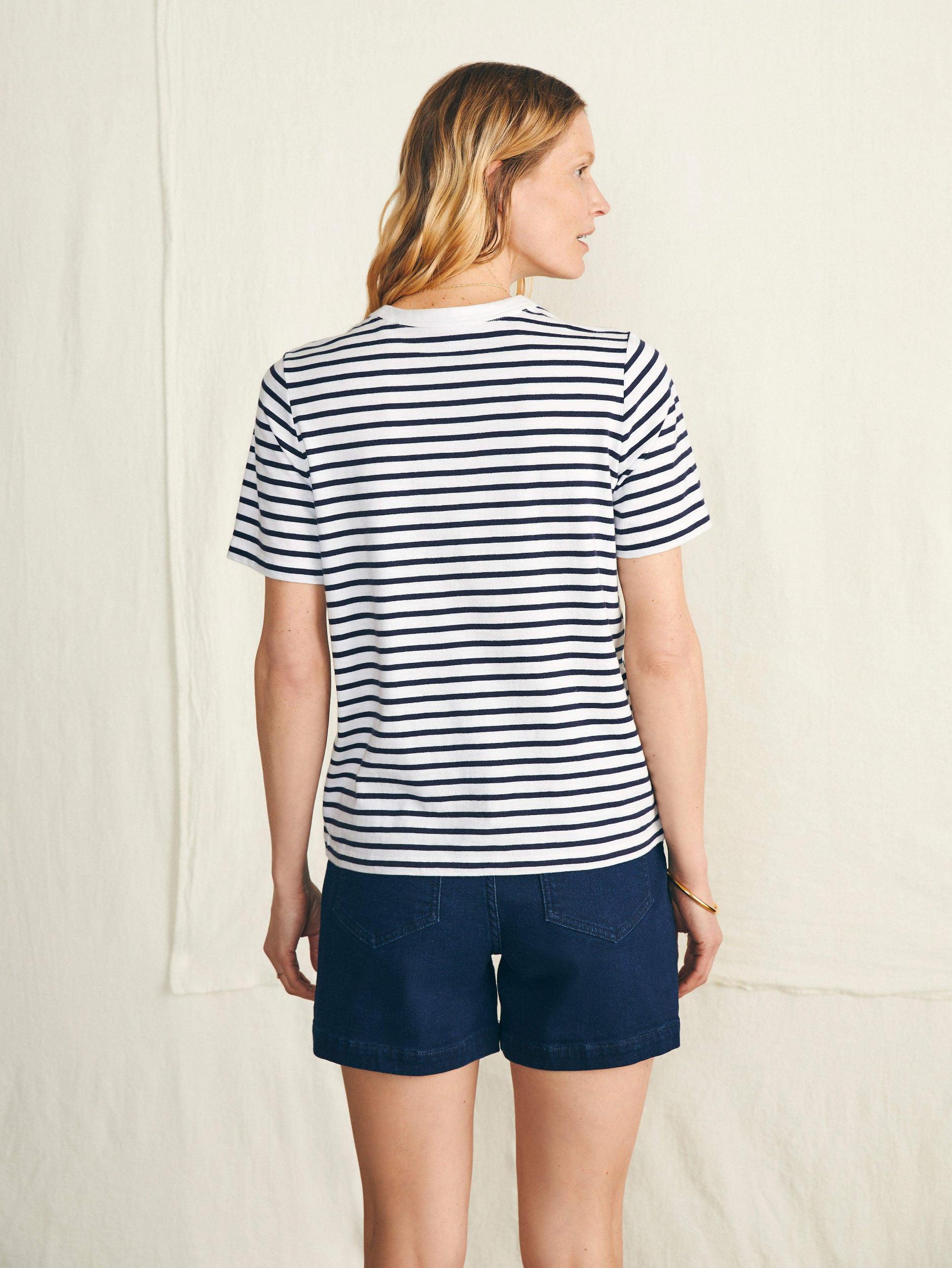 Sunwashed Crew Tee - Regatta Stripe Female Product Image