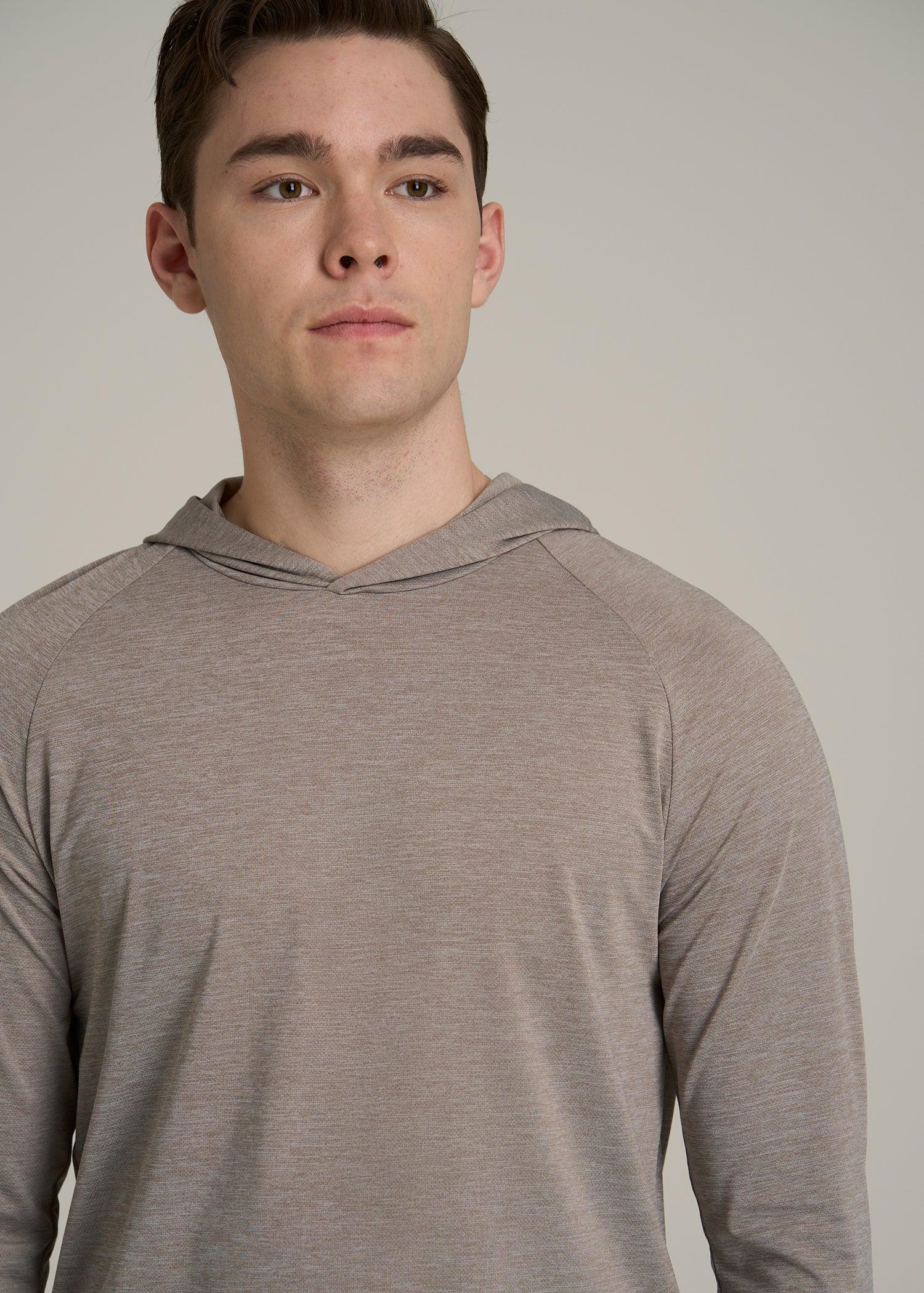 A.T. Performance Training Hoodie for Tall Men in Dark Sand Space Dye Male Product Image