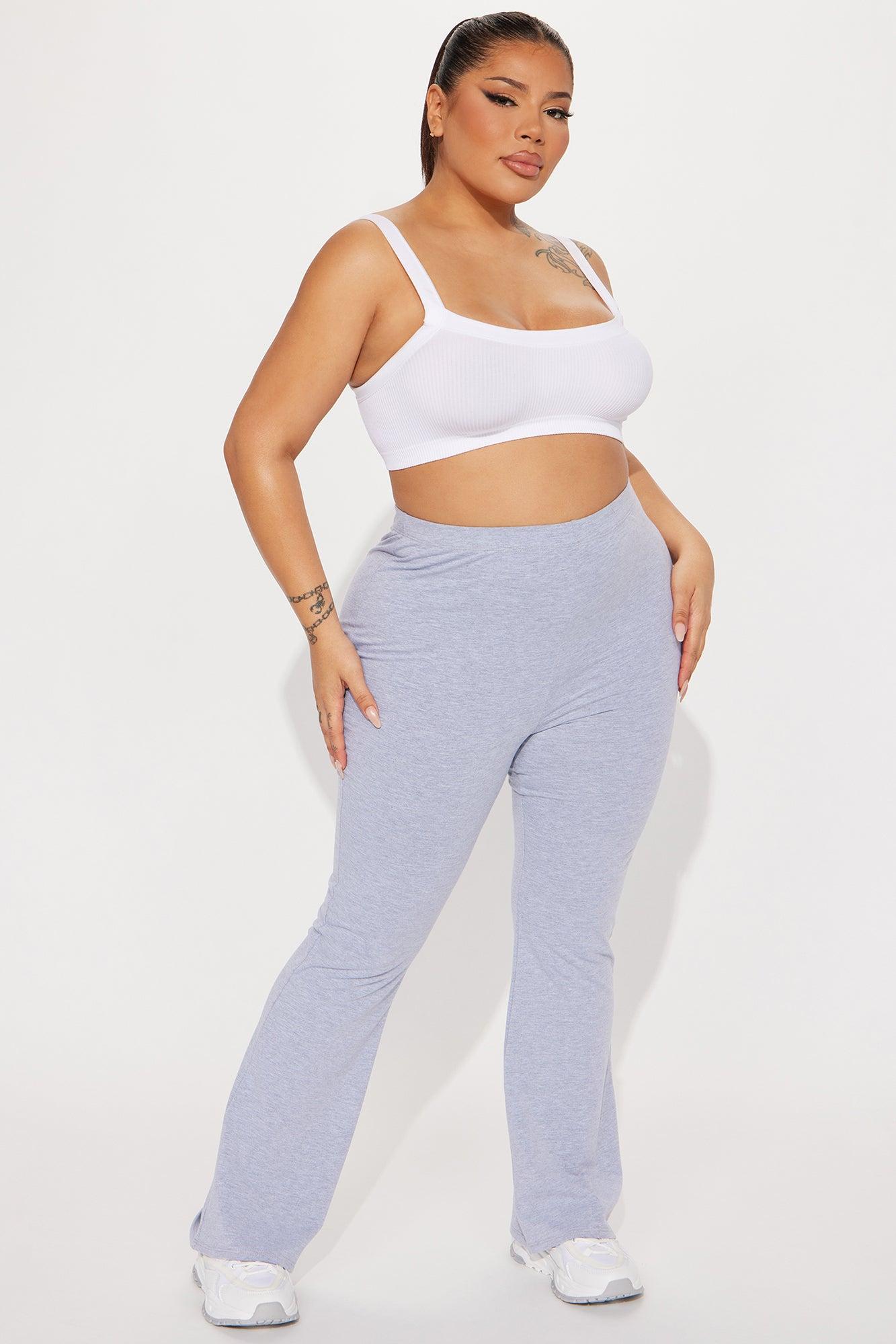Petite Adriana Flare Pant - Heather Grey Product Image