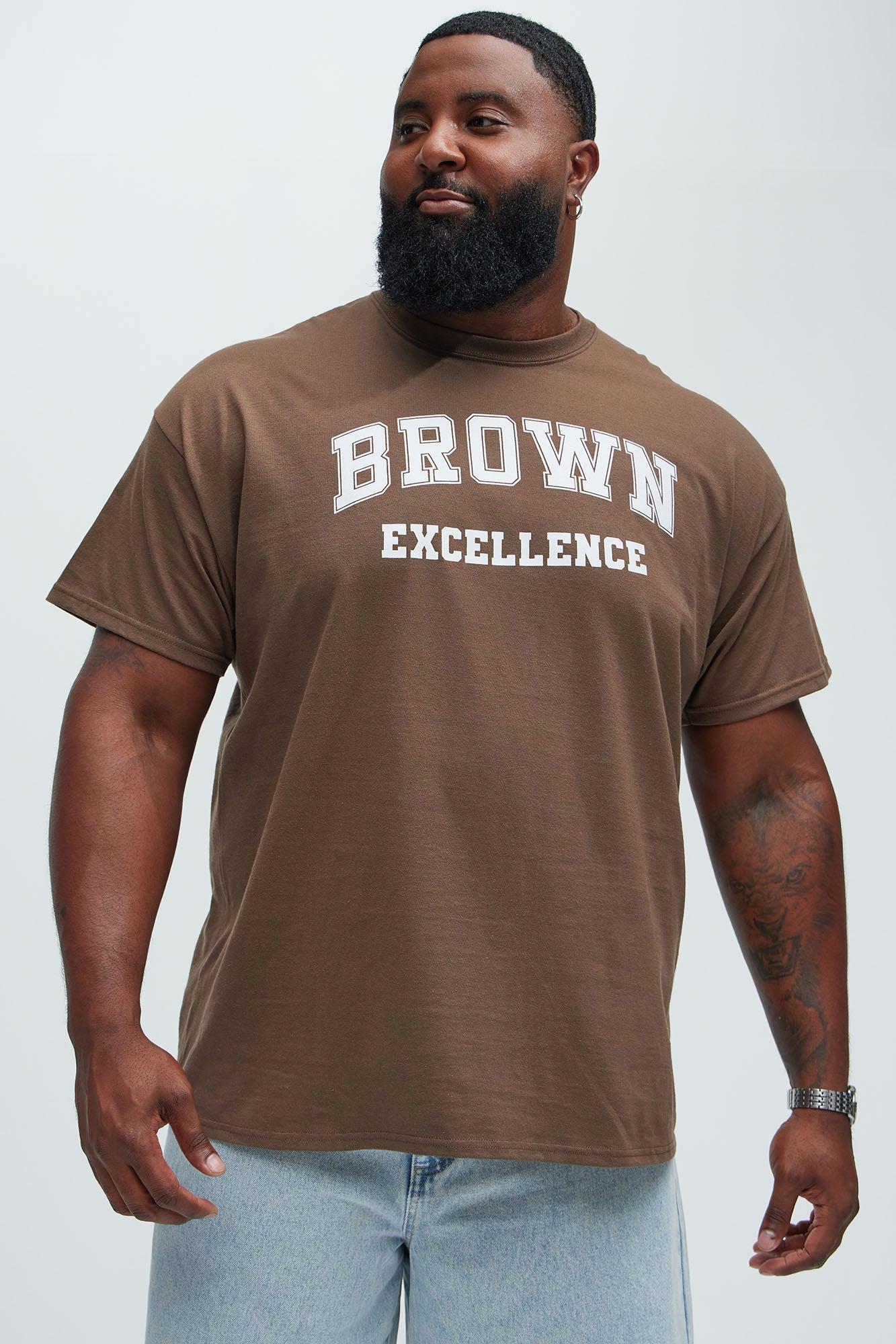 Brown Excellence Short Sleeve Tee - Brown Product Image