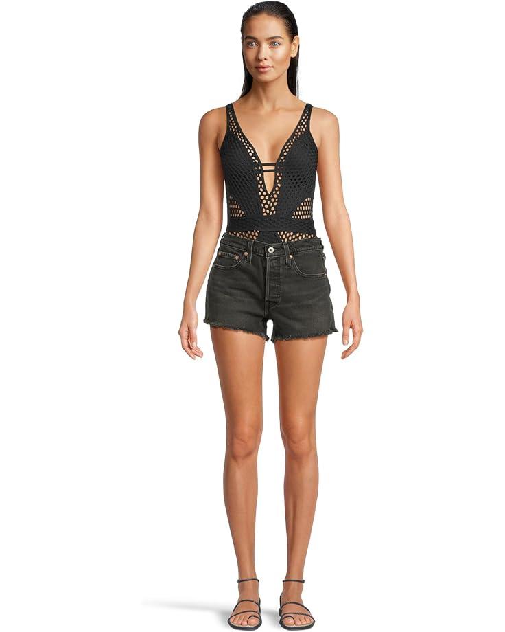 Muse Macie High Neck Mesh Overlay One Piece Product Image