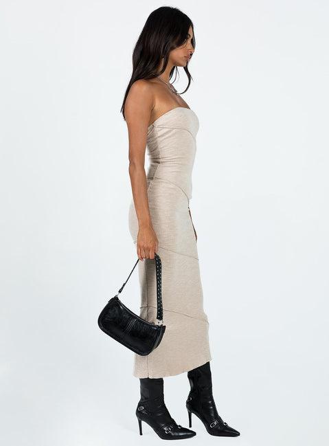 Oscar Midi Dress Beige Product Image