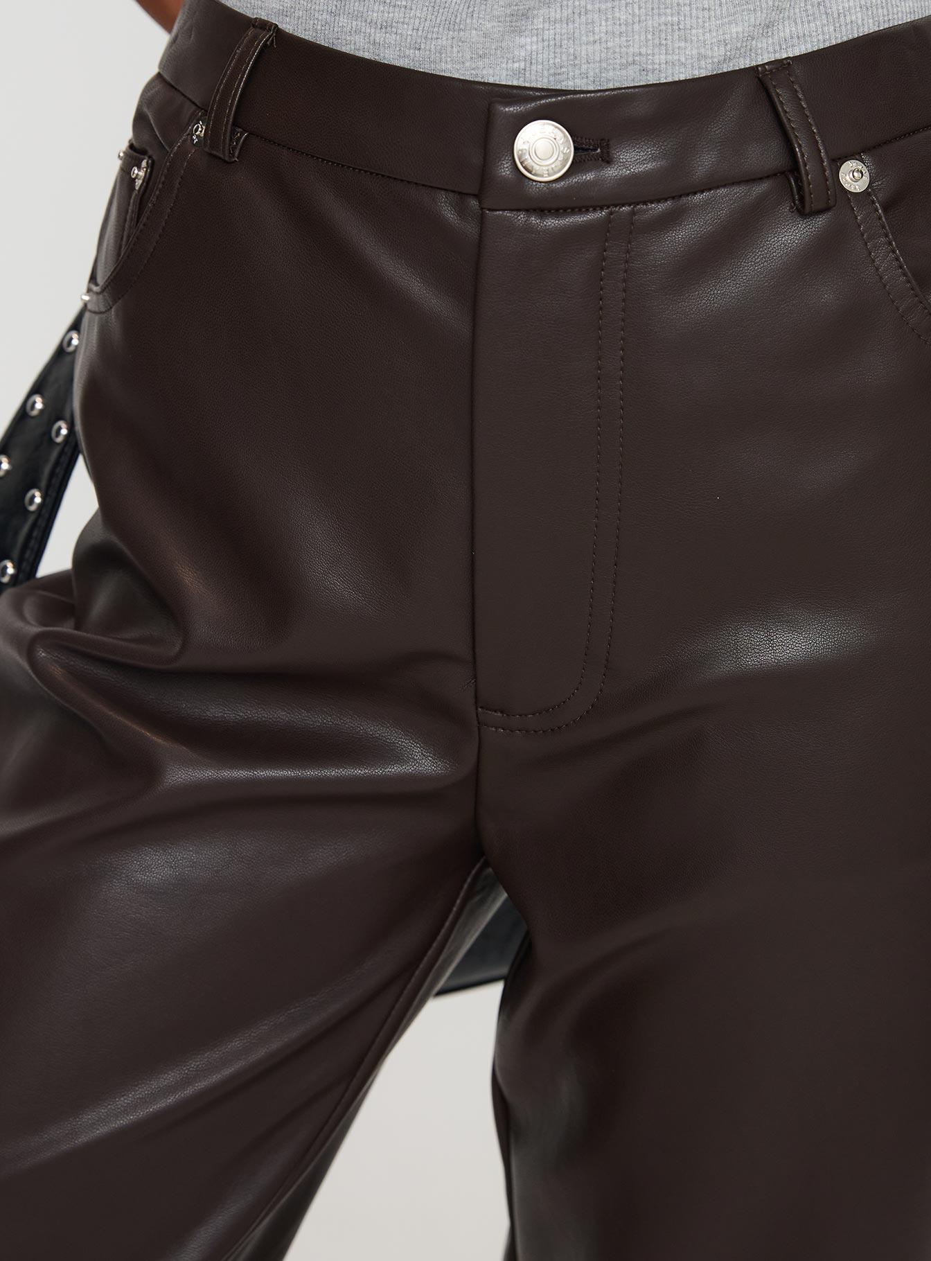 Nolene Low Rise Pants Chocolate Product Image