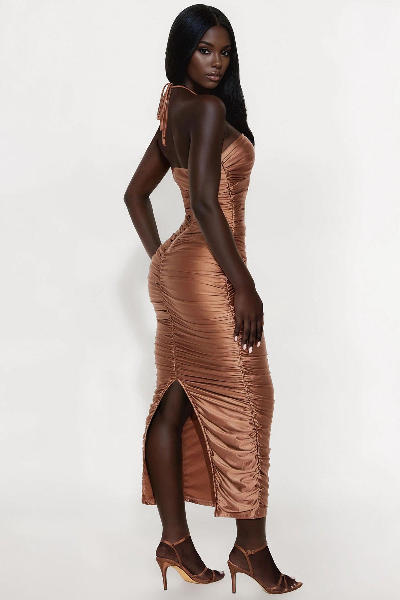 Vacation Romance Maxi Dress - Brown Female Product Image