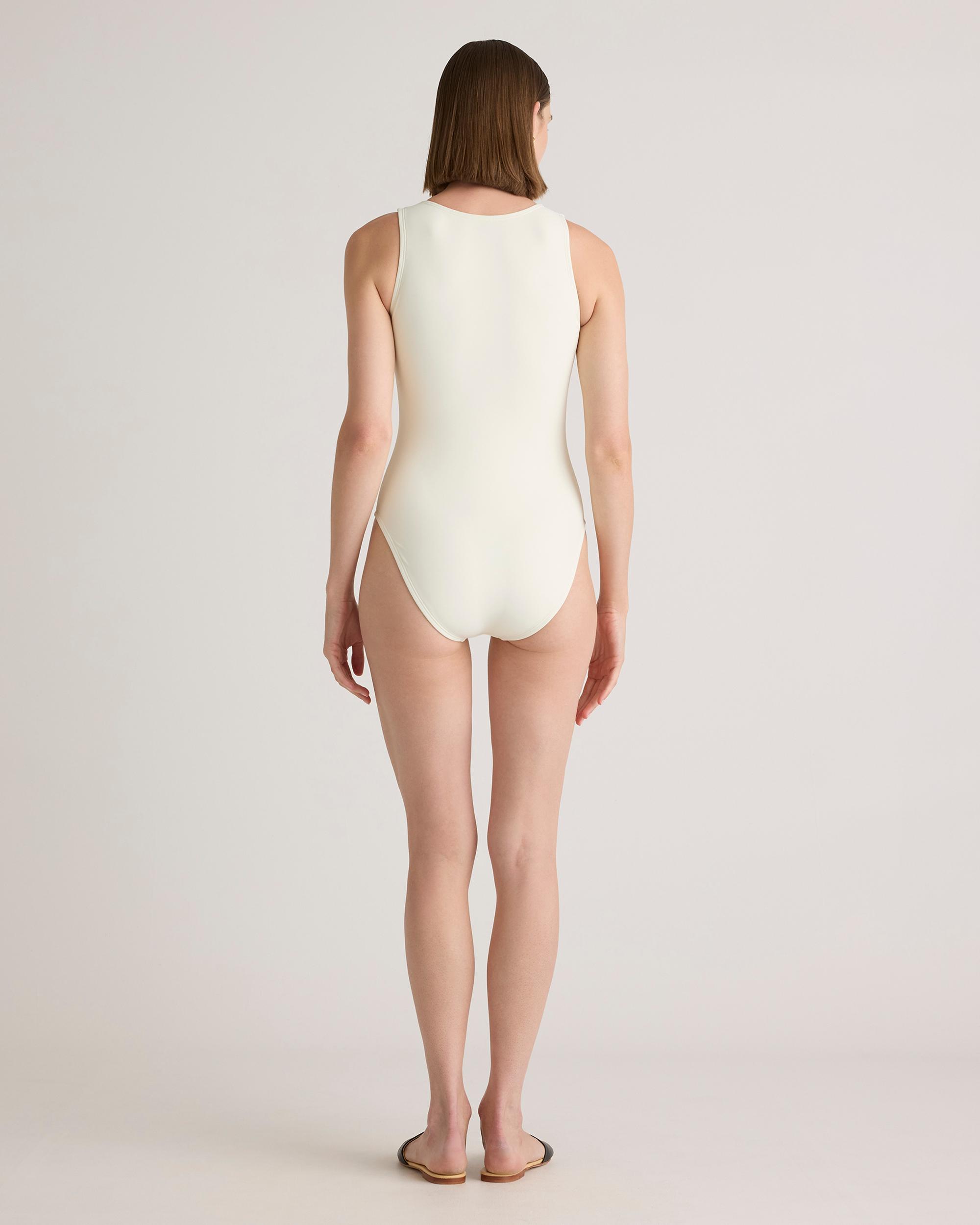 Quince | Women's Italian Zip-Front One-Piece Swimsuit Size XL, 78% Recycled Polyamide, 22% Spandex Product Image