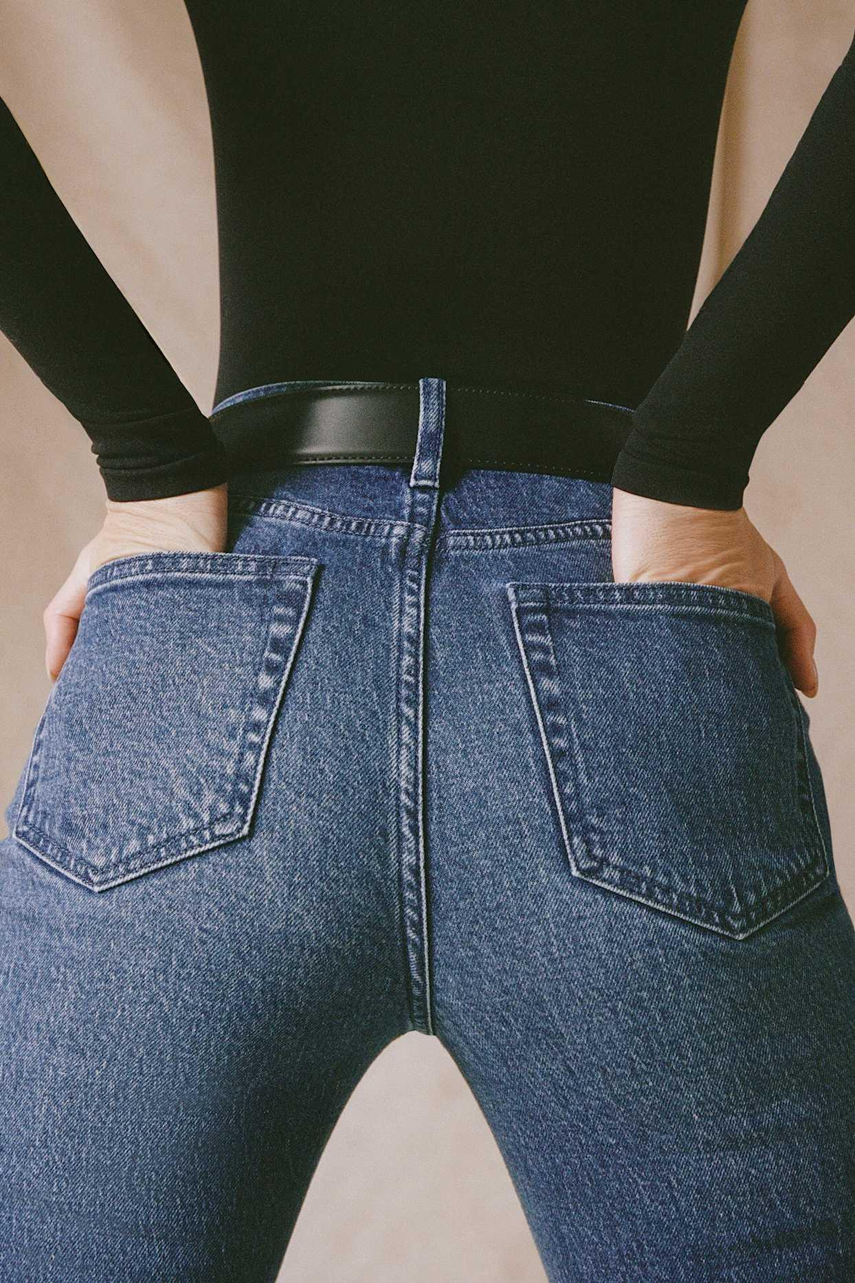 High-Rise Flared Jeans in Indigo Wash Product Image