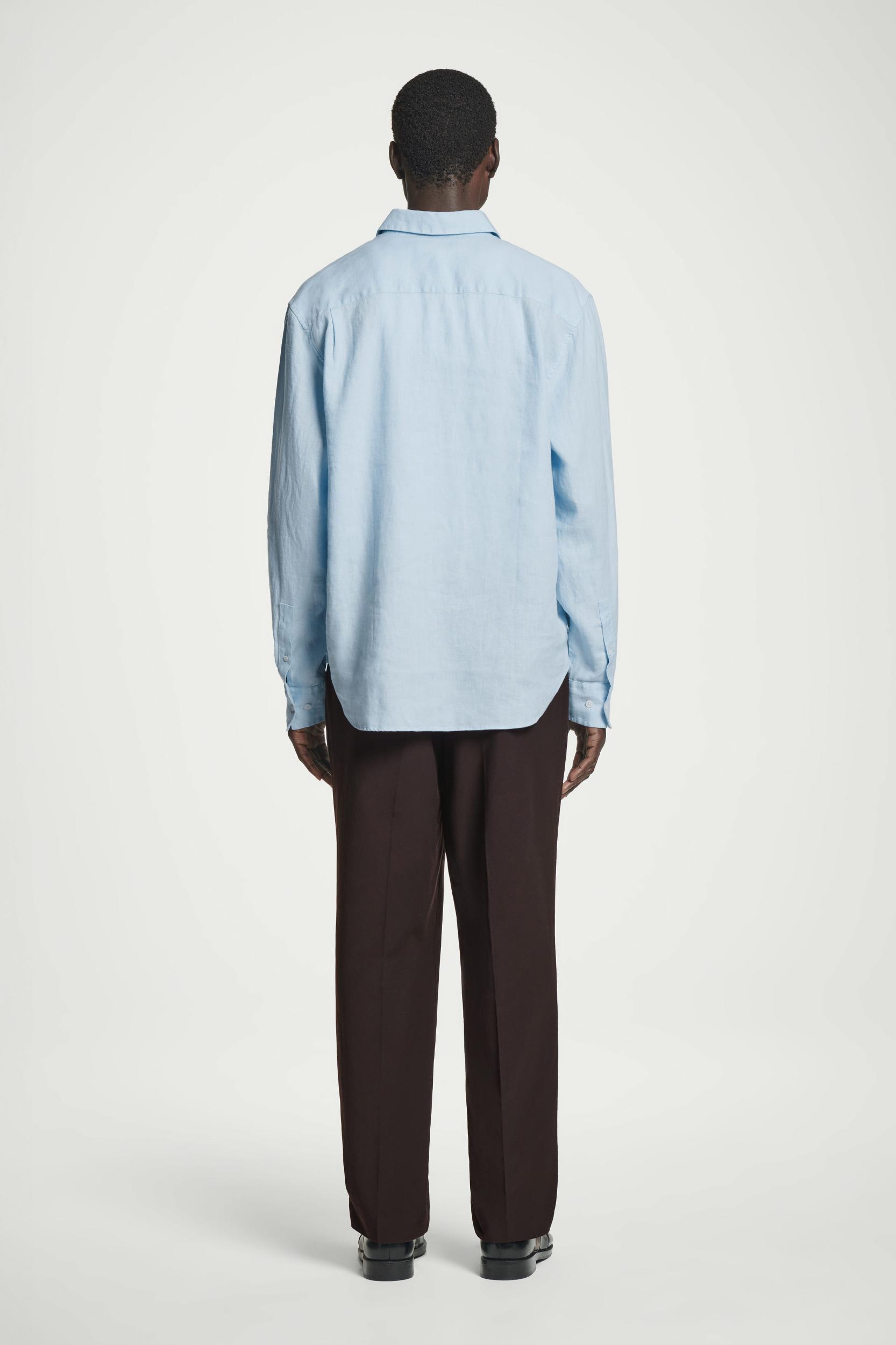 RELAXED LINEN LONG-SLEEVED SHIRT Product Image