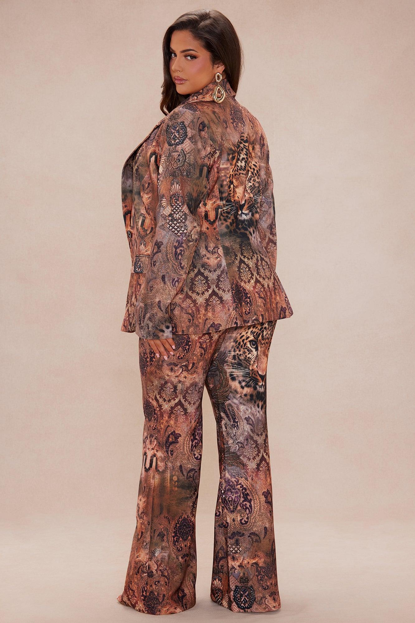 Exotic Suit Set - Brown Combo Product Image