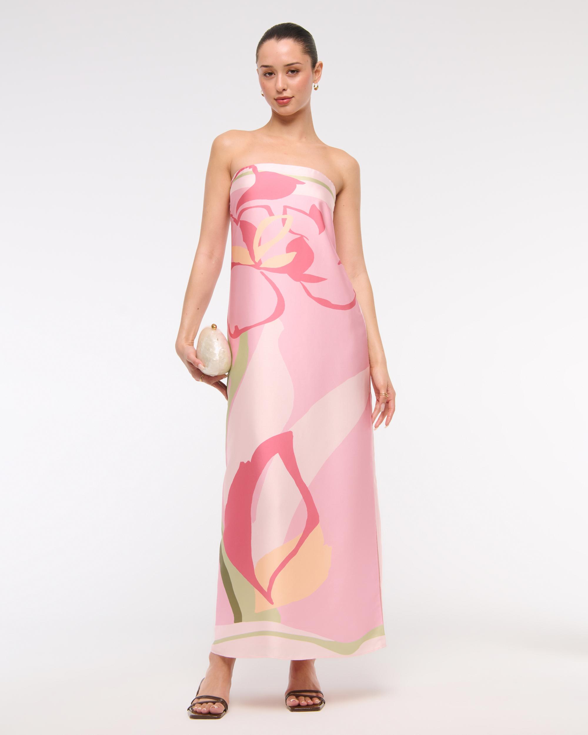 The A&F Julia Strapless Slip Maxi Dress Product Image