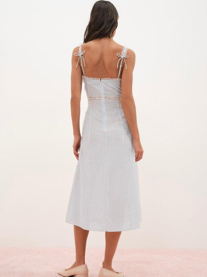 Bluebell Gingham Midi Dress — Blue Product Image