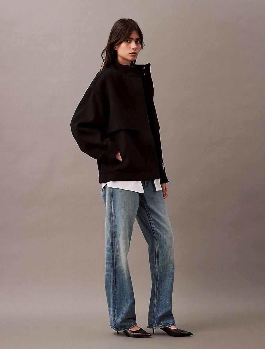 Wool Blend Bomber Jacket Product Image