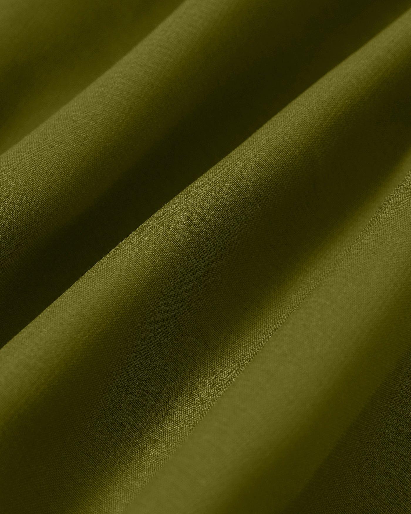 Green V Neck Ruched Blouse Product Image