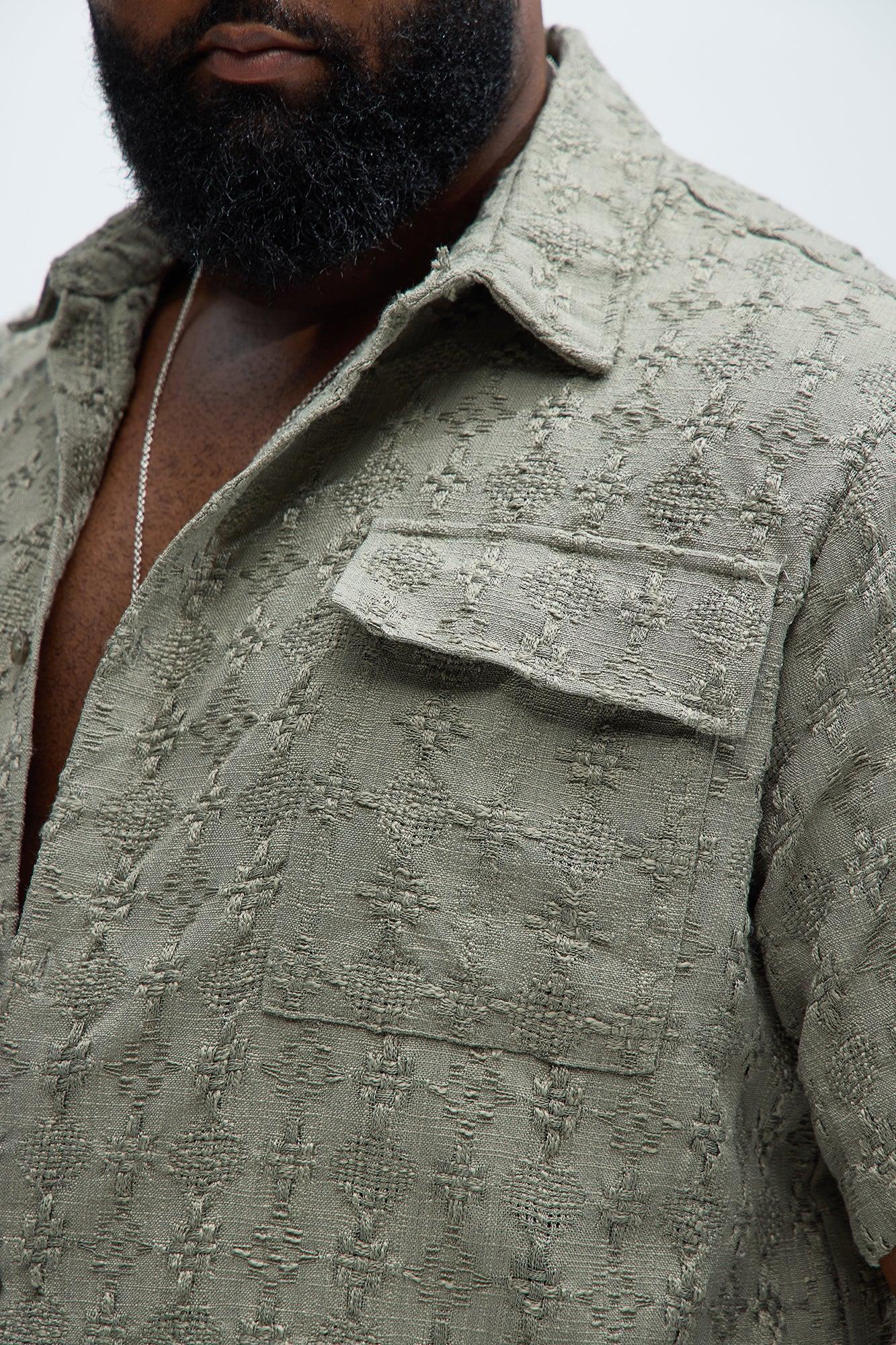 Mav Textured Shirt - Olive Product Image