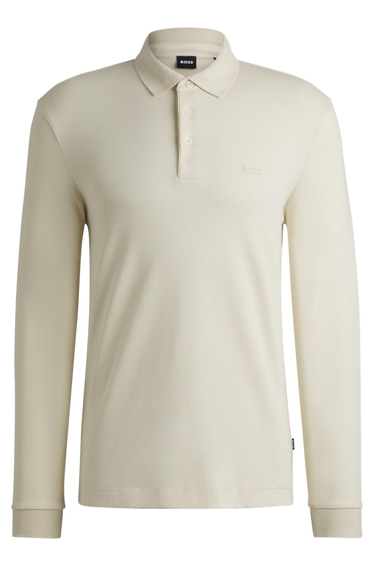 Regular-fit polo shirt in interlock cotton Product Image