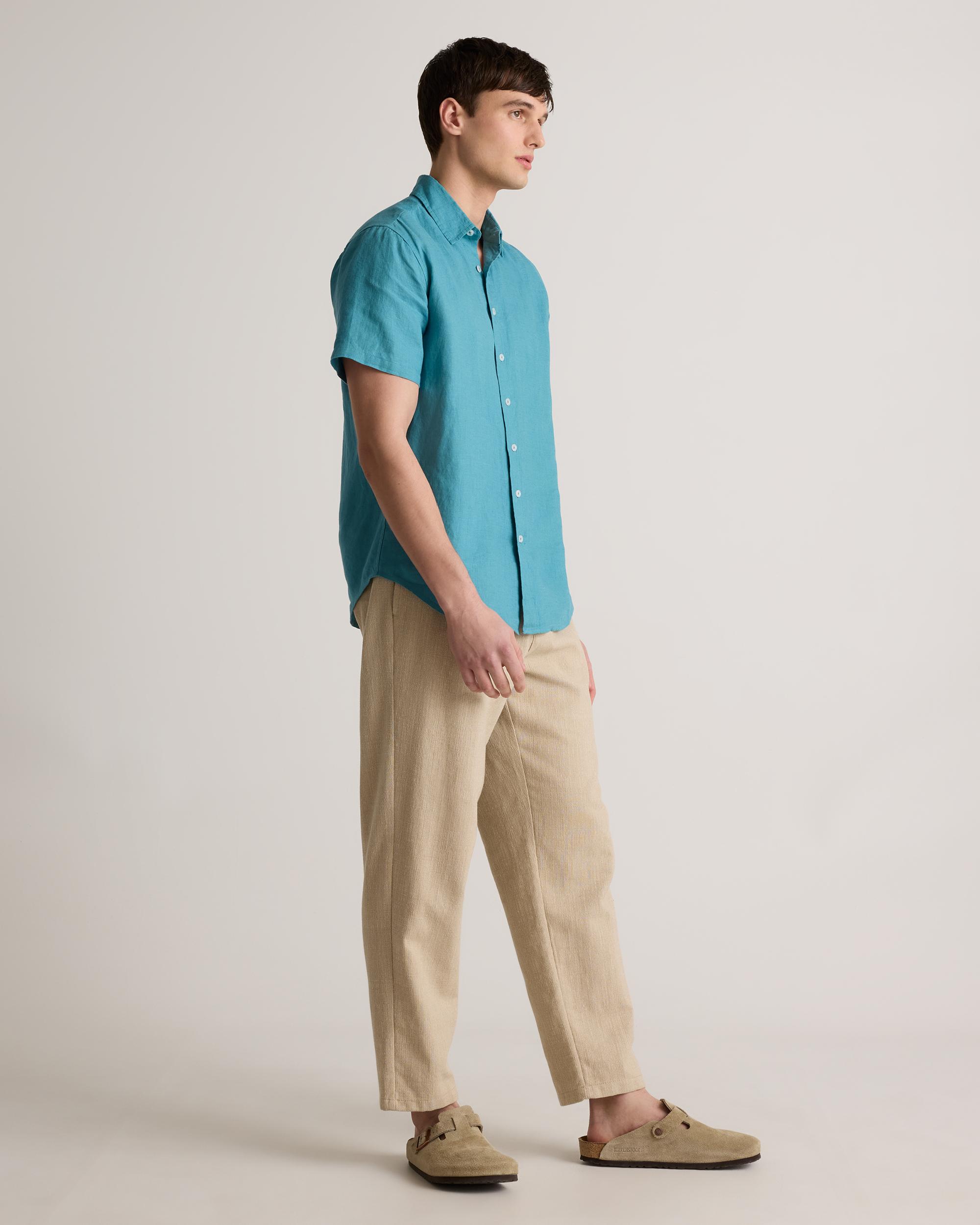Quince | Men's 100% European Linen Relaxed Short Sleeve Shirt Size XL Product Image