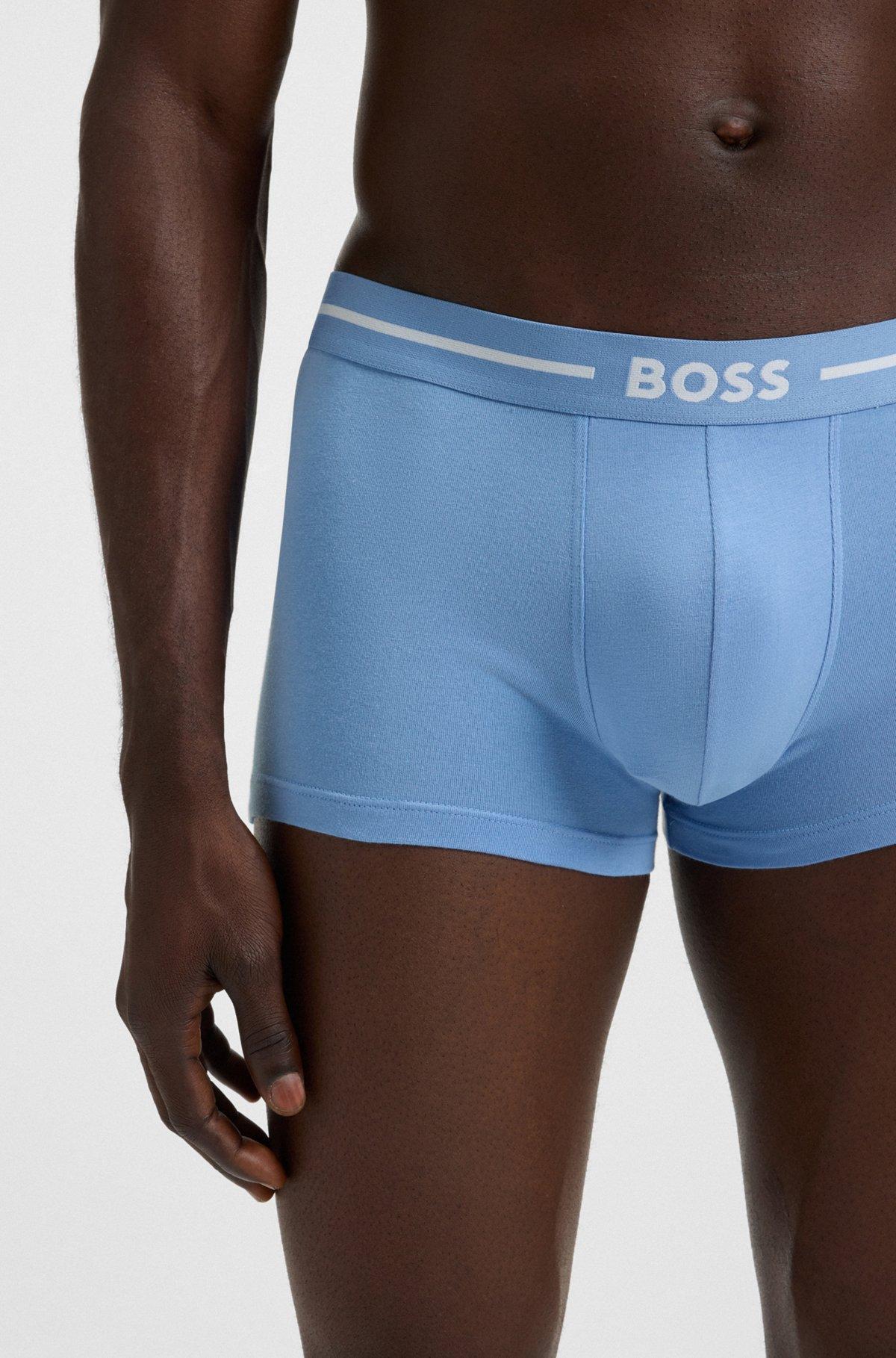 Three-pack of stretch-cotton trunks with logo waistbands Product Image