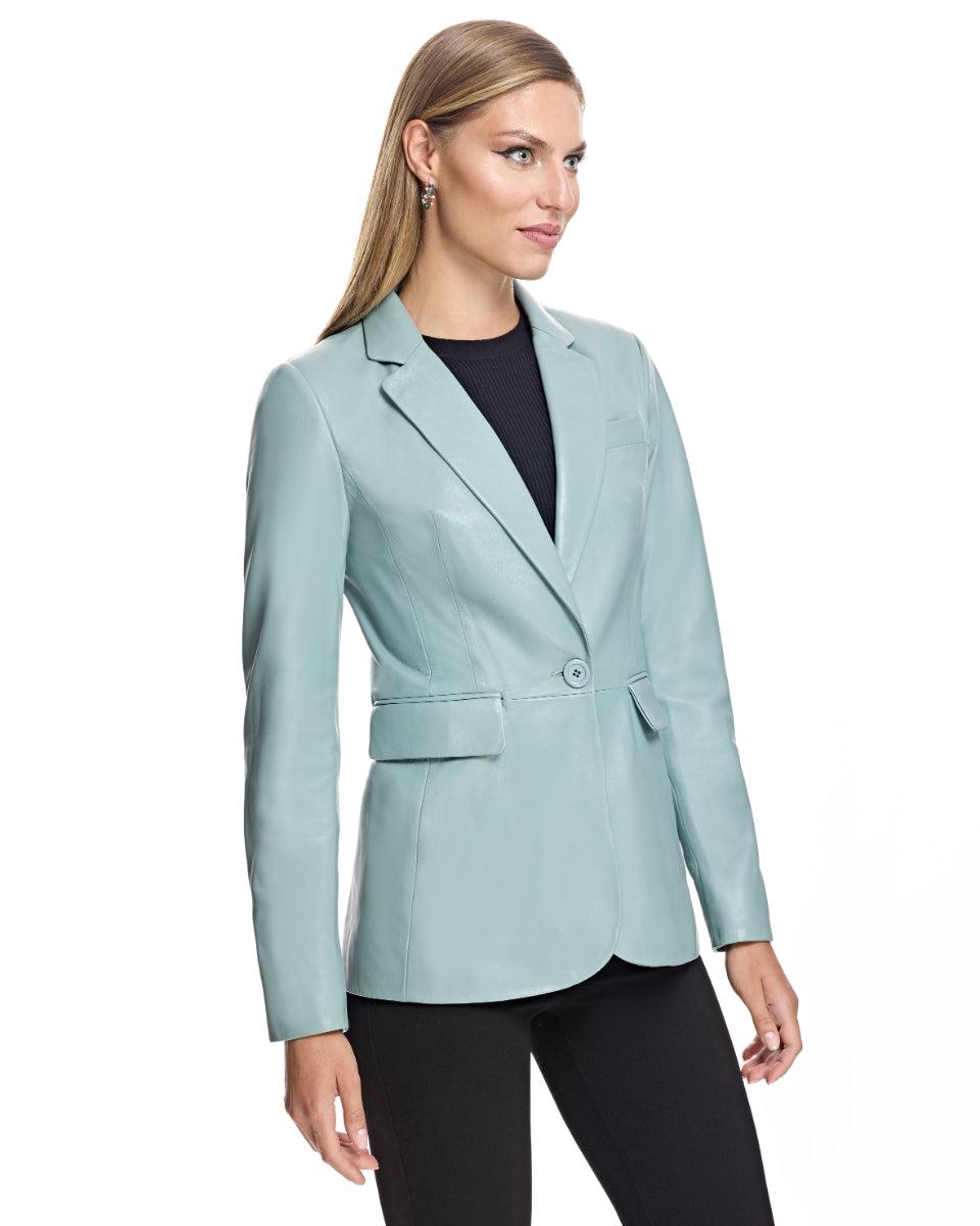 Leather Blazer Product Image