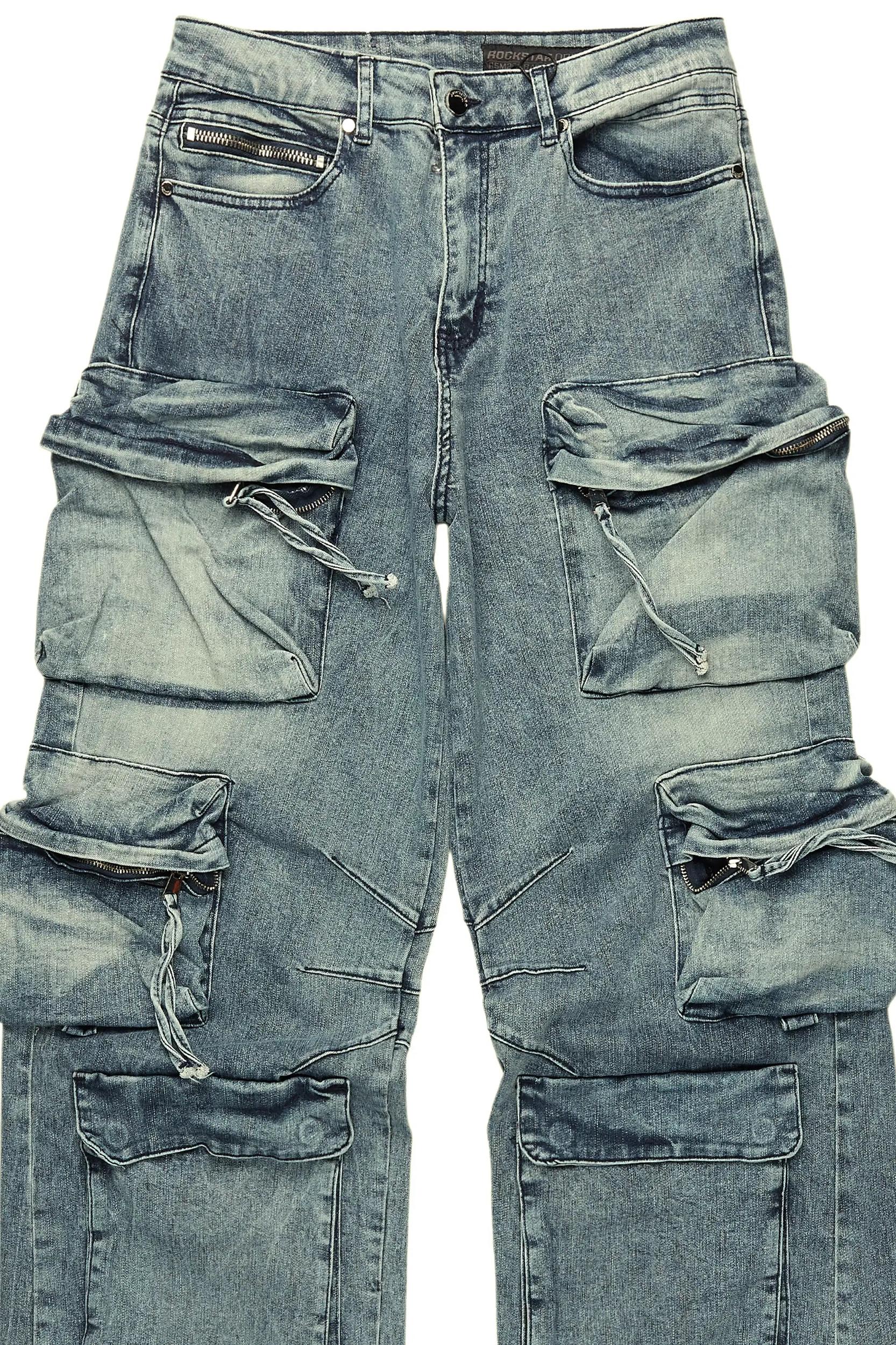 Lenz Blue Baggy Fit Jean Male Product Image