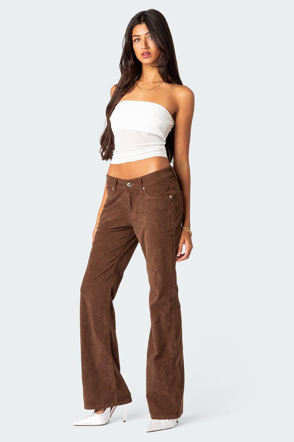 Corduroy Bootcut Flared Pants Product Image