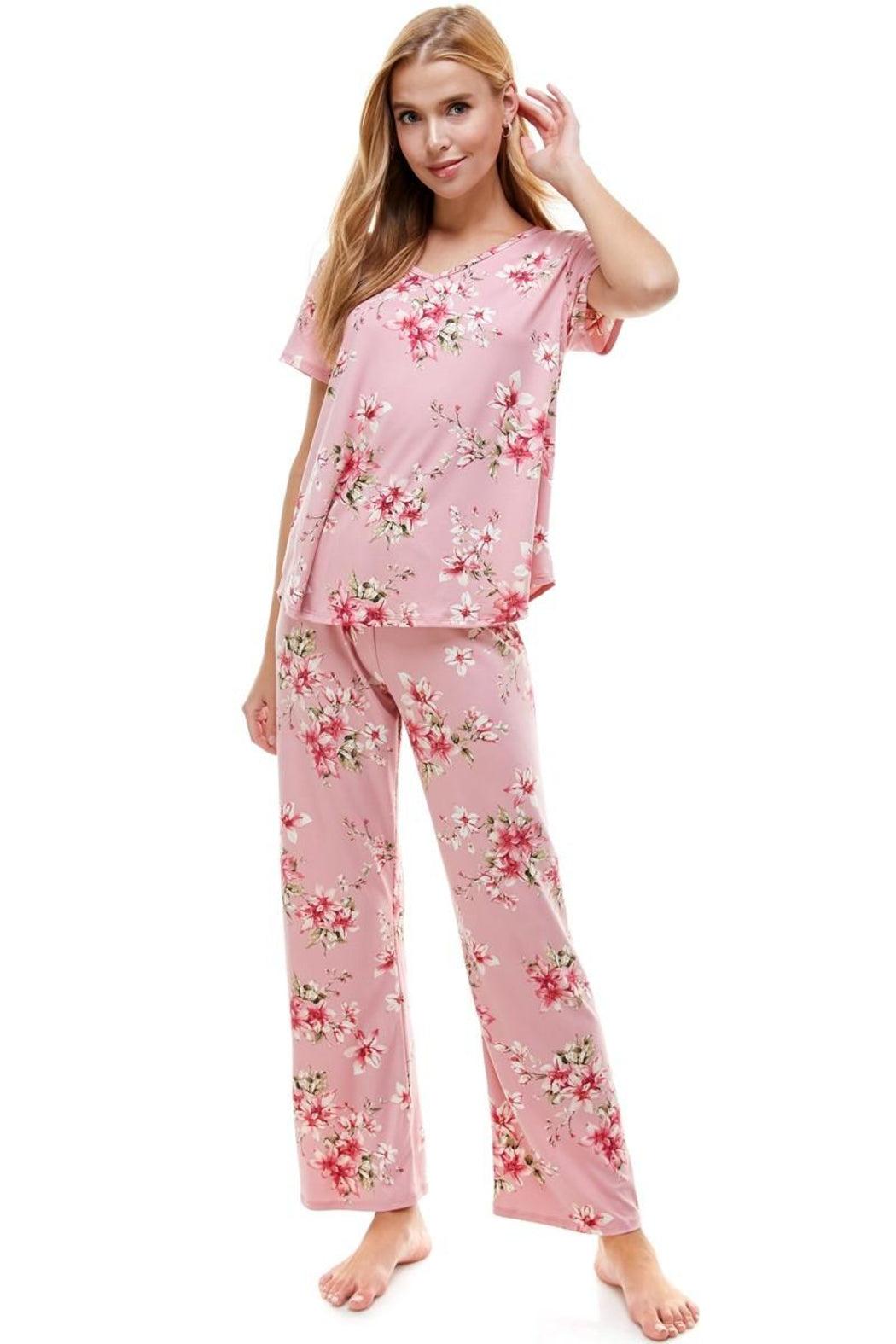 Lounge Wear Set Short Sleeve & Pants Matching Sets Product Image