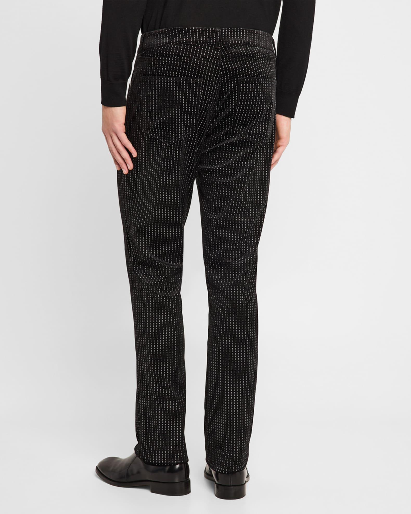 Men's Brando Black and Silver Denim Skinny Jeans Product Image