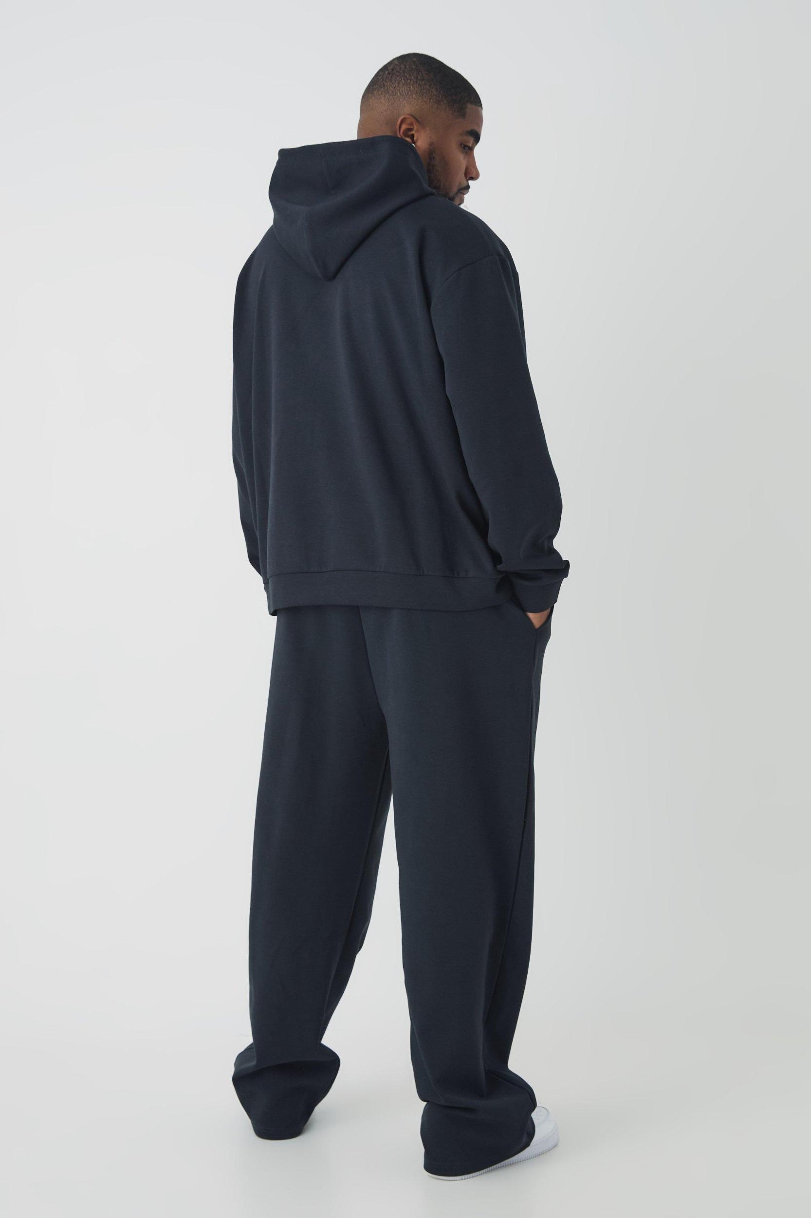 Plus Smart Interlock Relaxed Fit Pants | boohooMAN USA Product Image