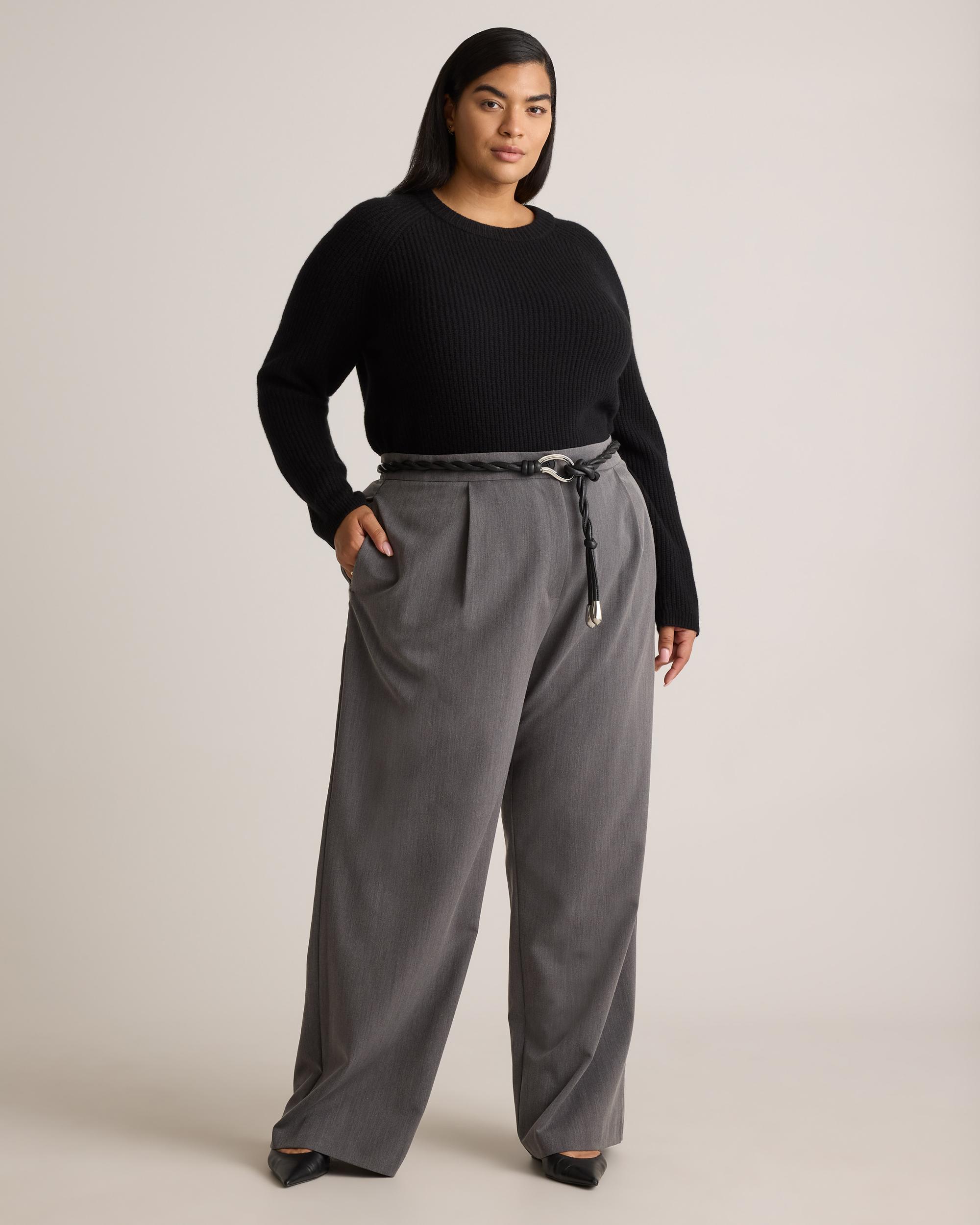 Quince | Women's Mongolian Cashmere Fisherman Crewneck Sweater Product Image