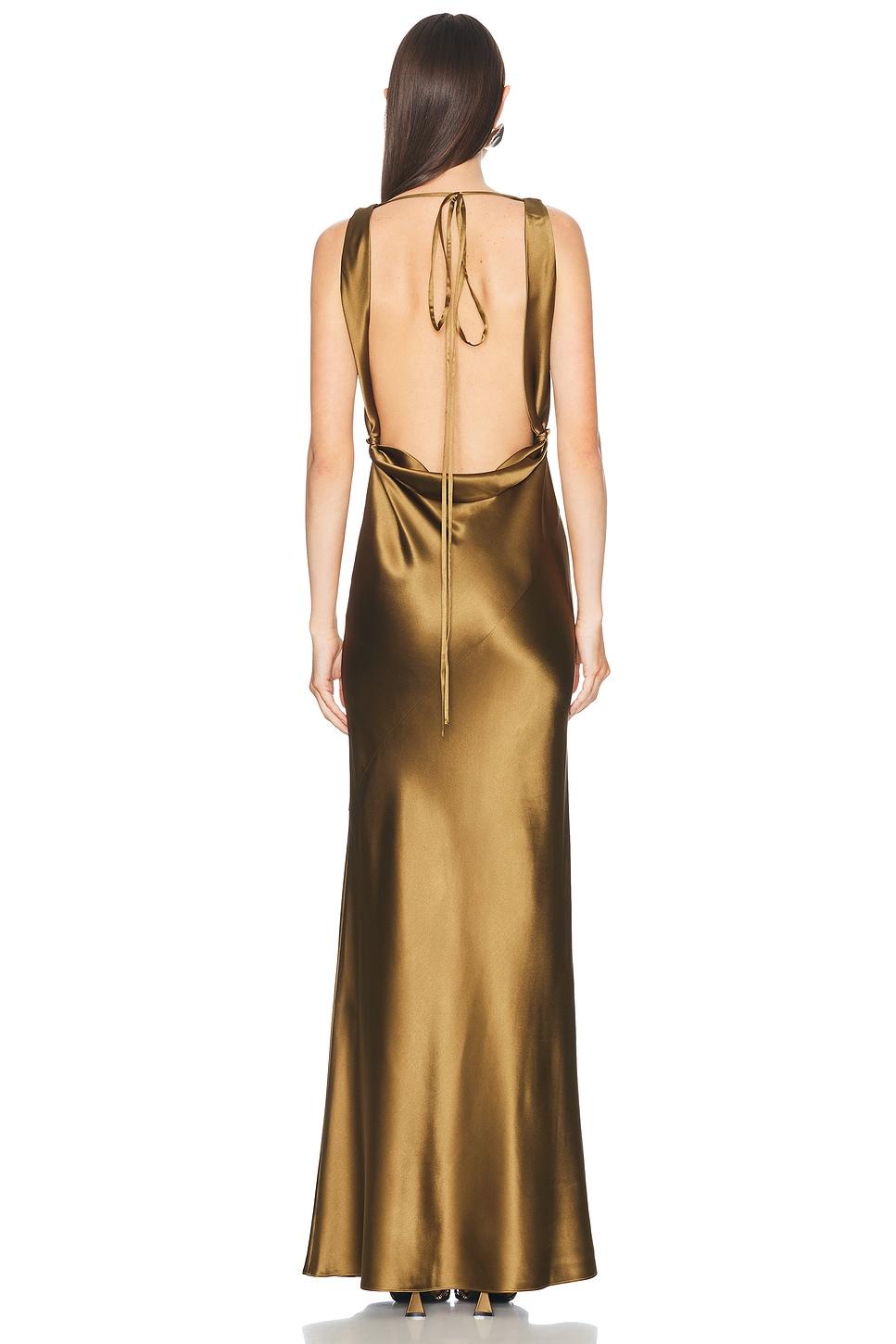 Plunging Back Cowl Dress Product Image