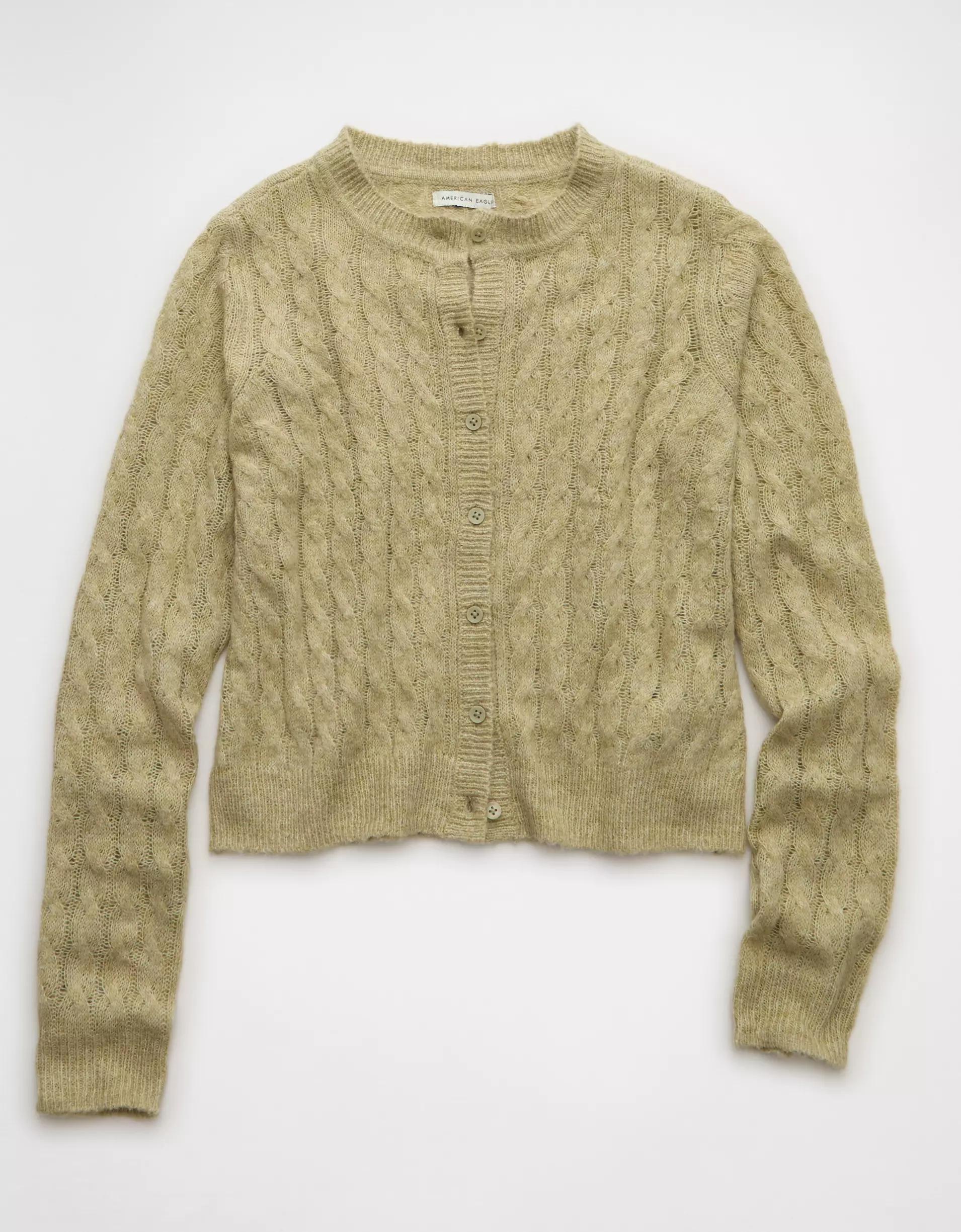 AE Whoa So Soft Button-Front Cardigan Product Image