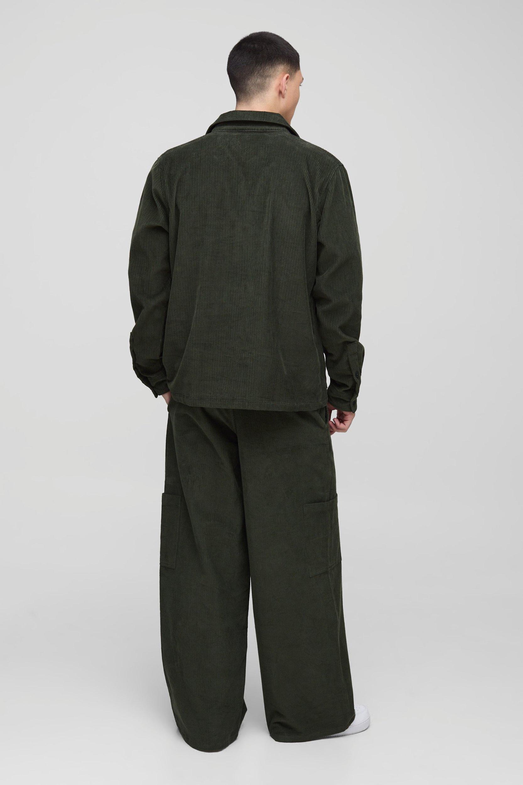 Super Baggy Corduroy Multi Pocket Cargo Pants | boohooMAN USA Product Image