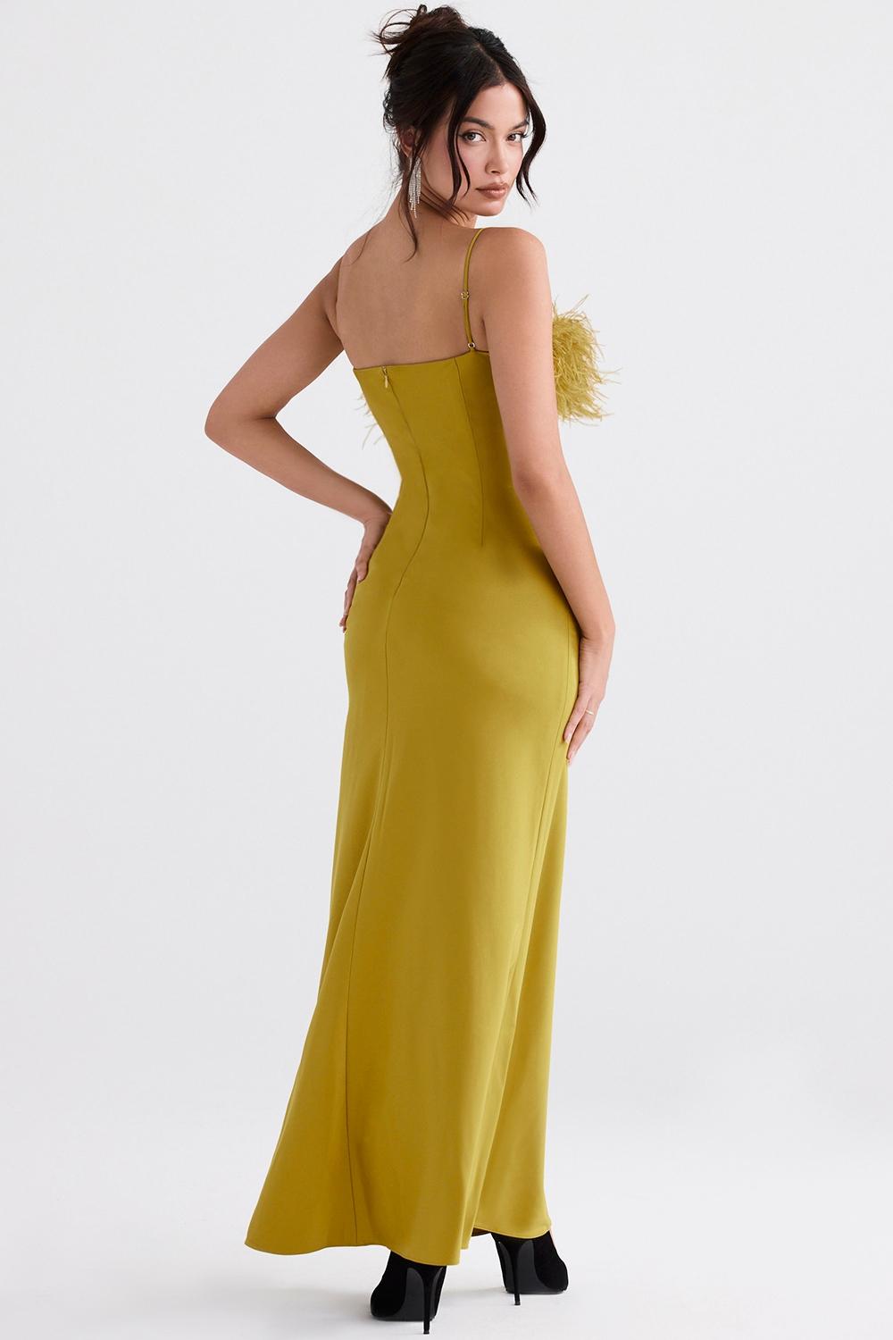 Renee  chartreuse maxi dress Product Image