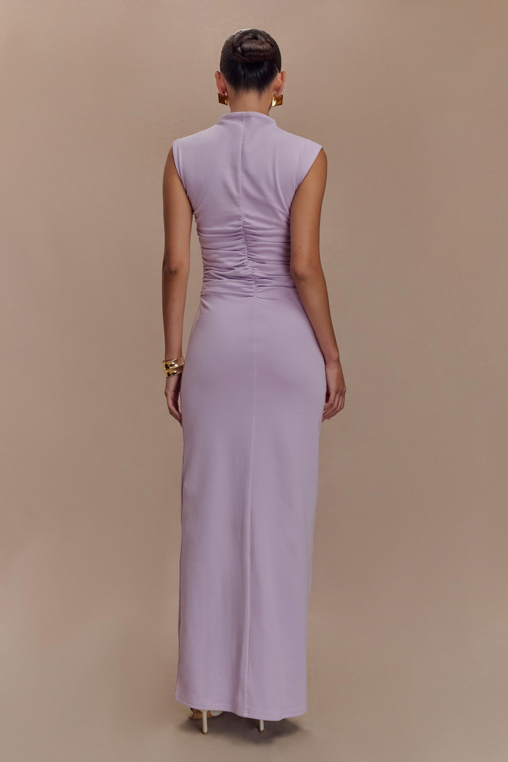 Elliot High Neck Sleeveless Maxi Dress - Lilac Product Image