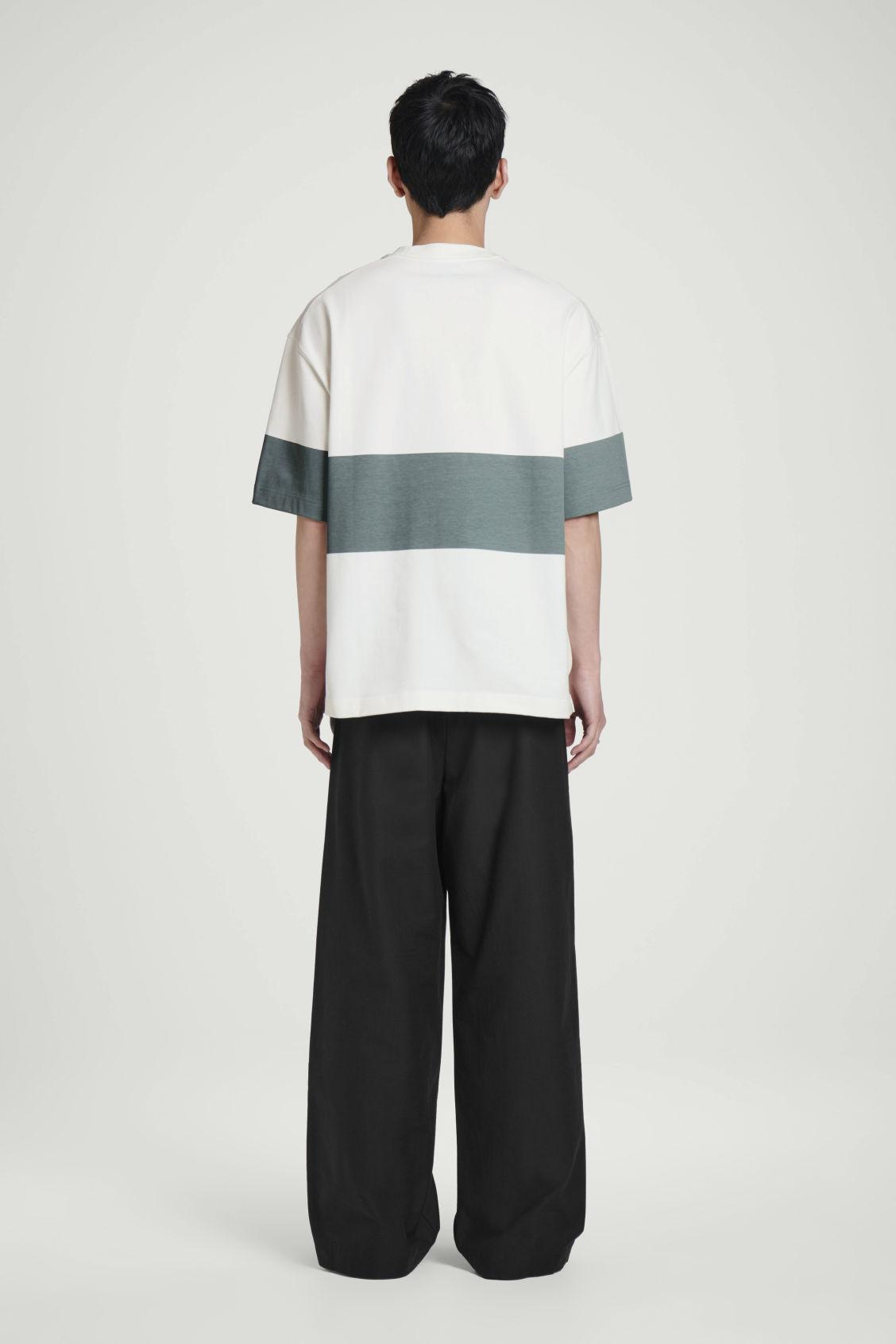OVERSIZED COLOR BLOCK COTTON T-SHIRT Product Image