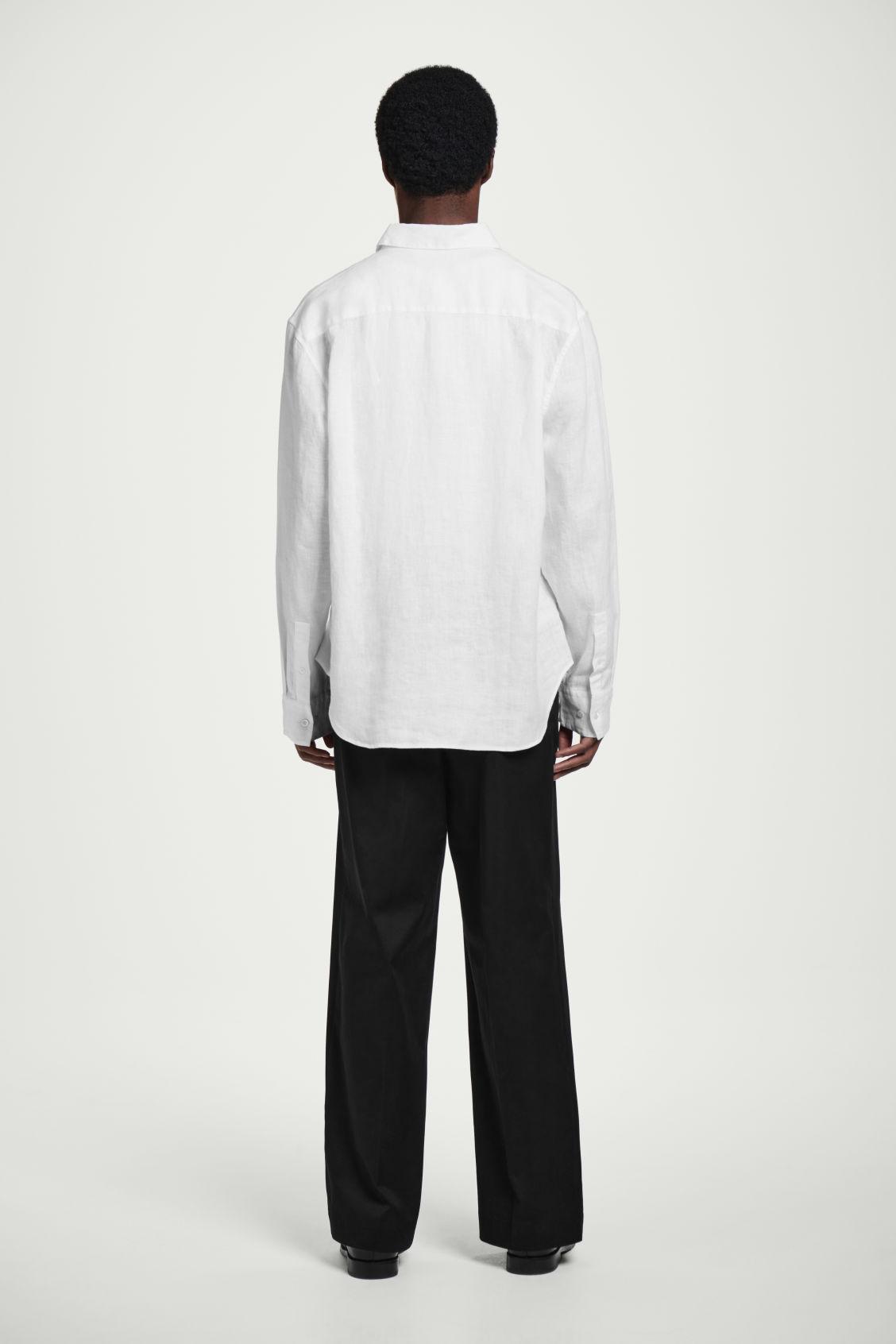 RELAXED LINEN LONG-SLEEVED SHIRT Product Image