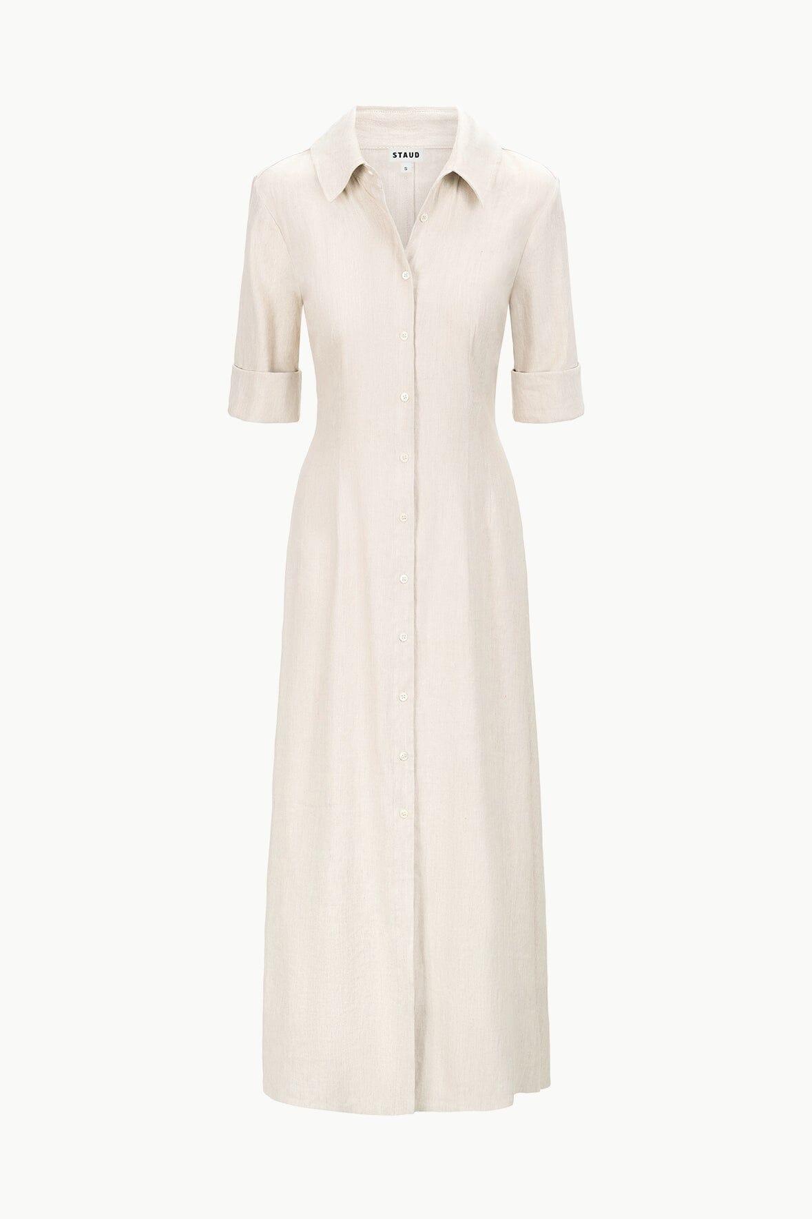 JOAN LINEN DRESS | NATURAL Product Image